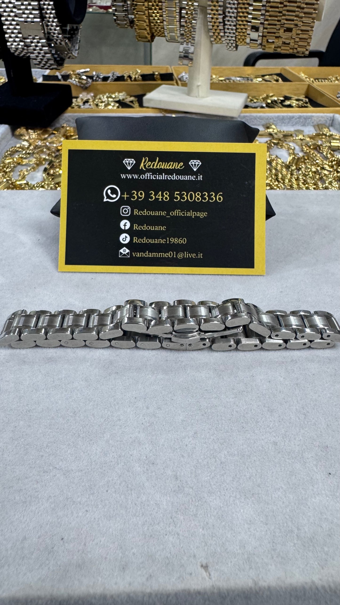 Bracciale modello president acciaio argento*61
