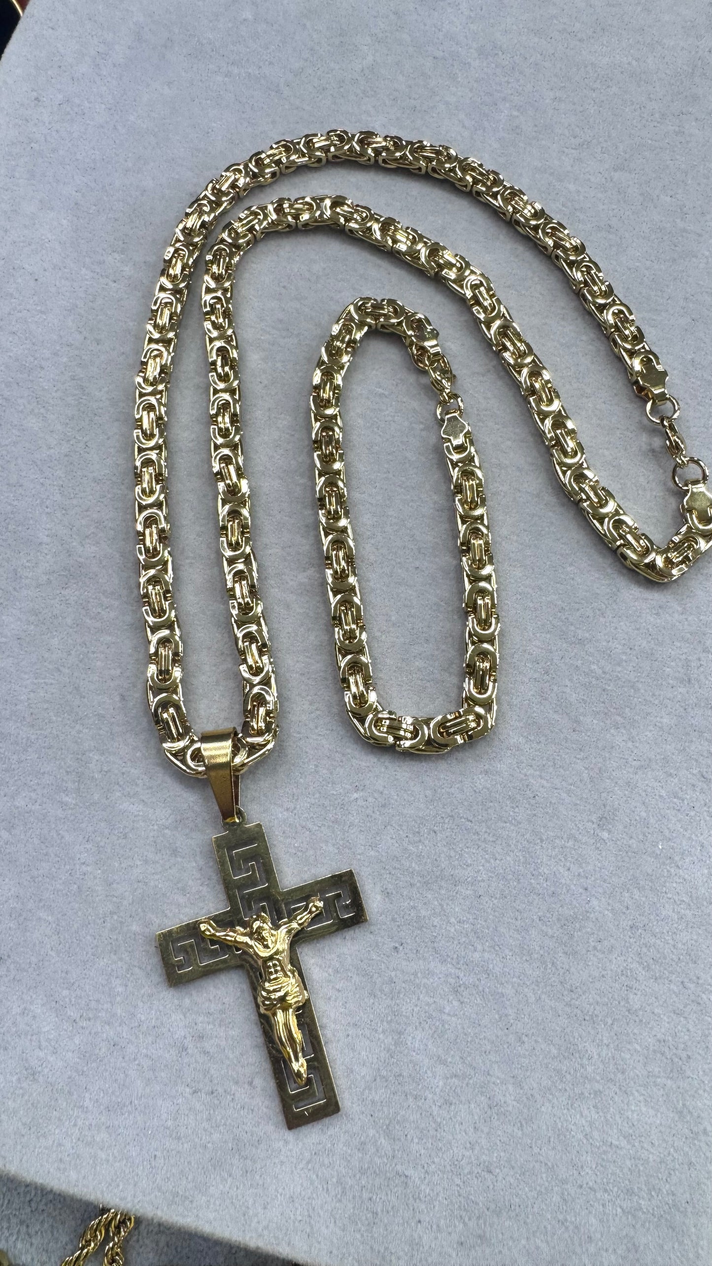 Combo Kit croce greca acciaio oro *234