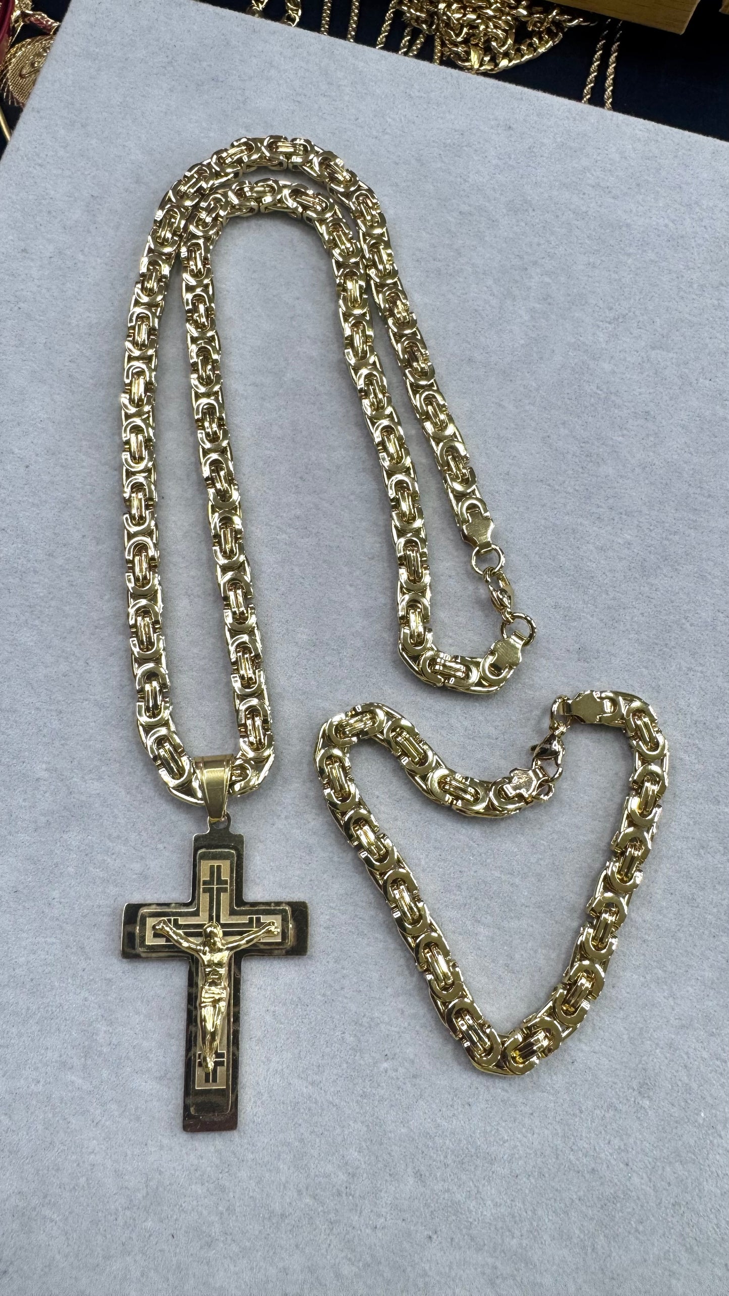Combo Kit catena  acciaio oro *232