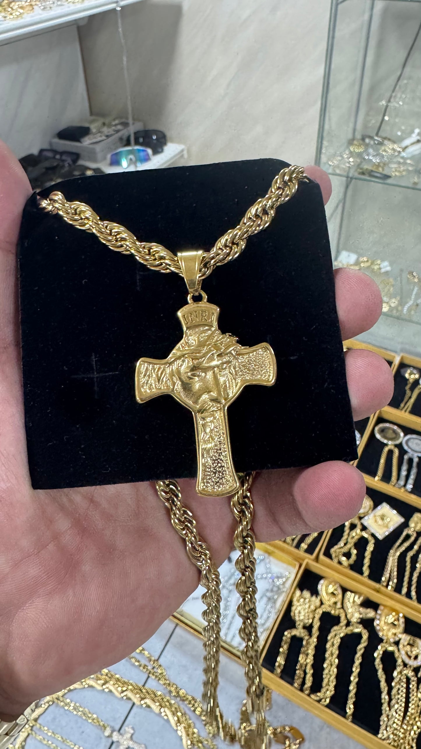 Combo kit croce acciaio oro *137