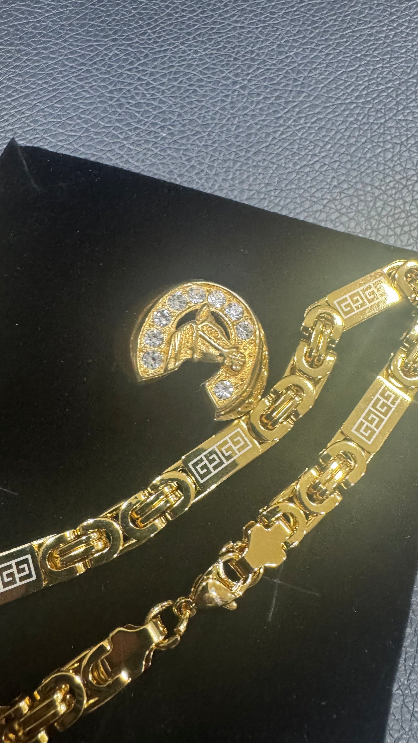 Combo tris acciaio oro cavallo*13