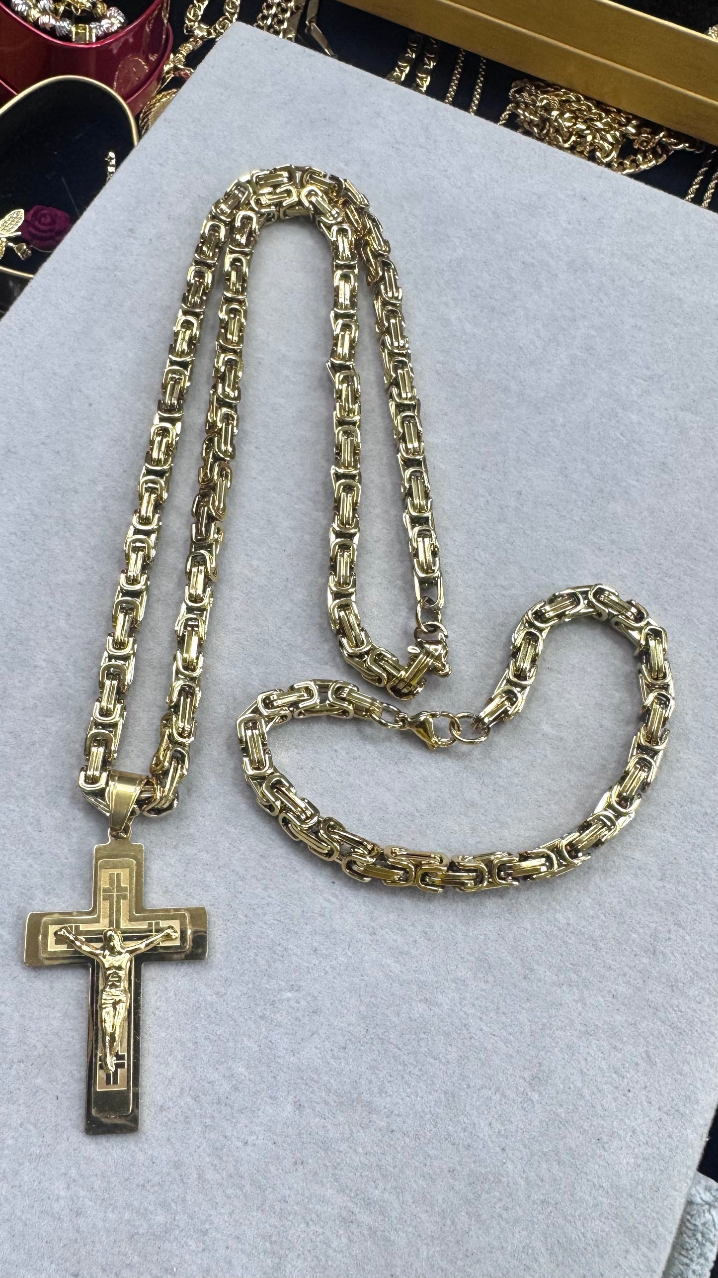 Combo Kit croce acciaio oro *231
