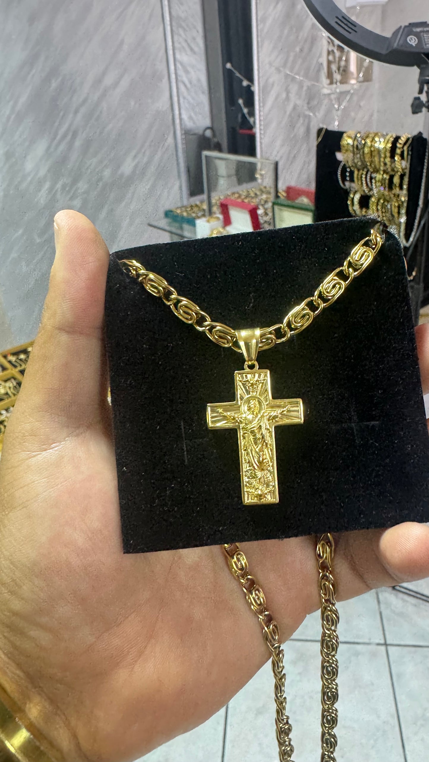 Combo kit croce acciaio oro *142