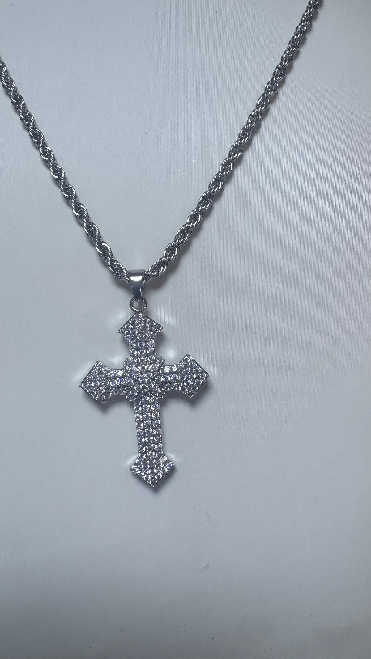 Collanina con croce geolier acciaio *5655