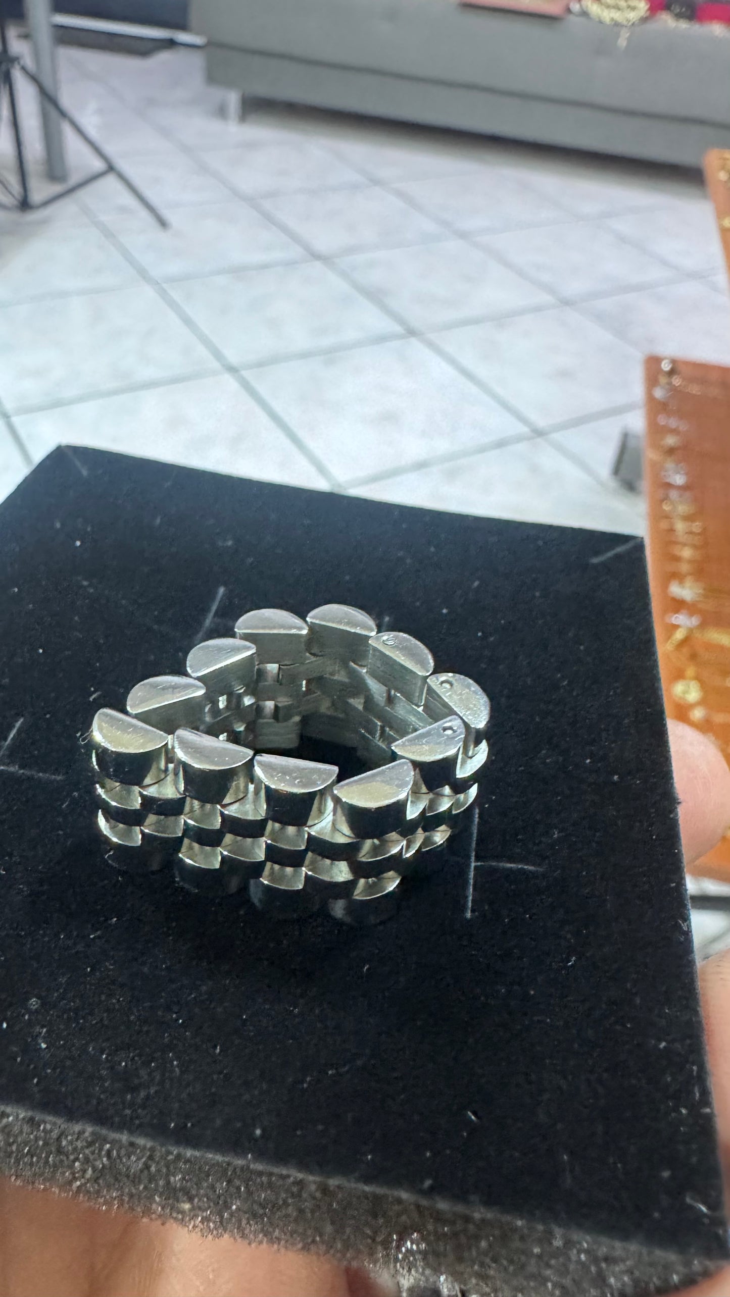 Anello giubileo morbido acciaio Argento *64