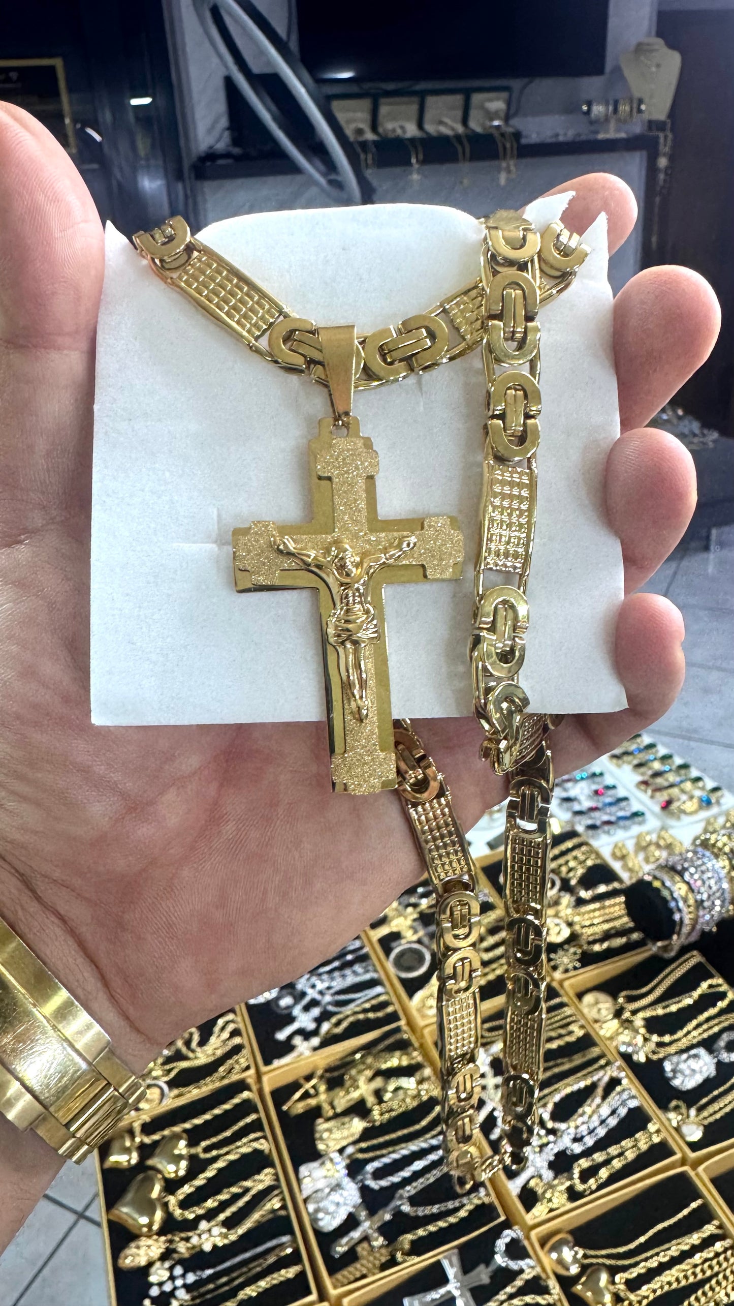 combo kit croce Acciaio oro*175
