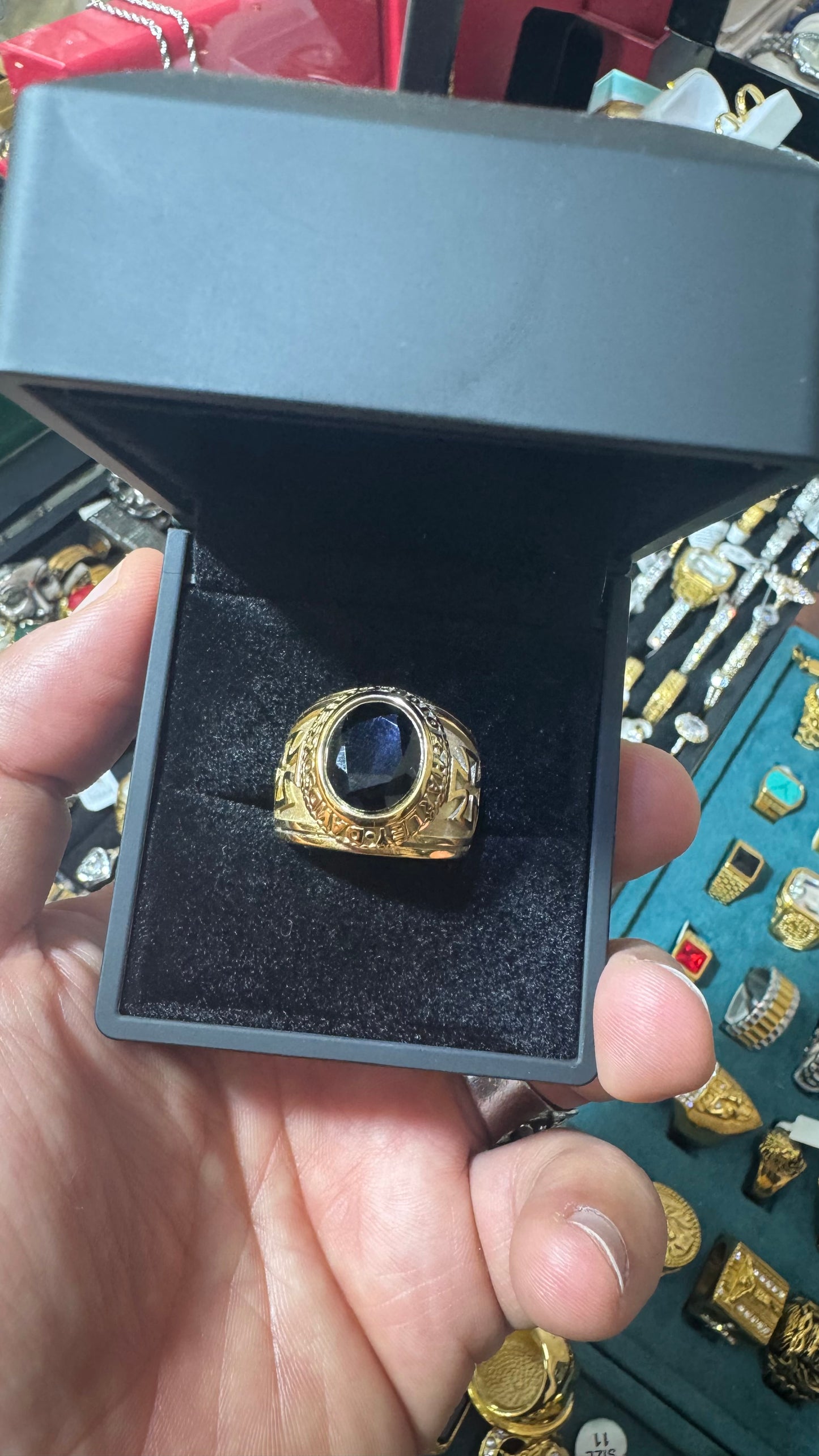 Anello pietra nera *21