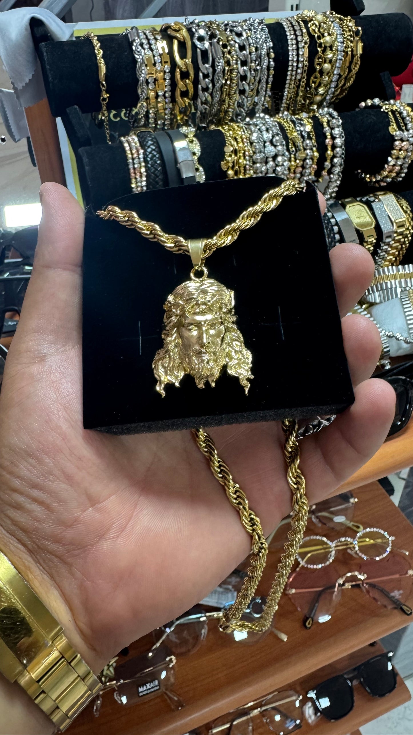 Combo kit Gesù acciaio oro *124