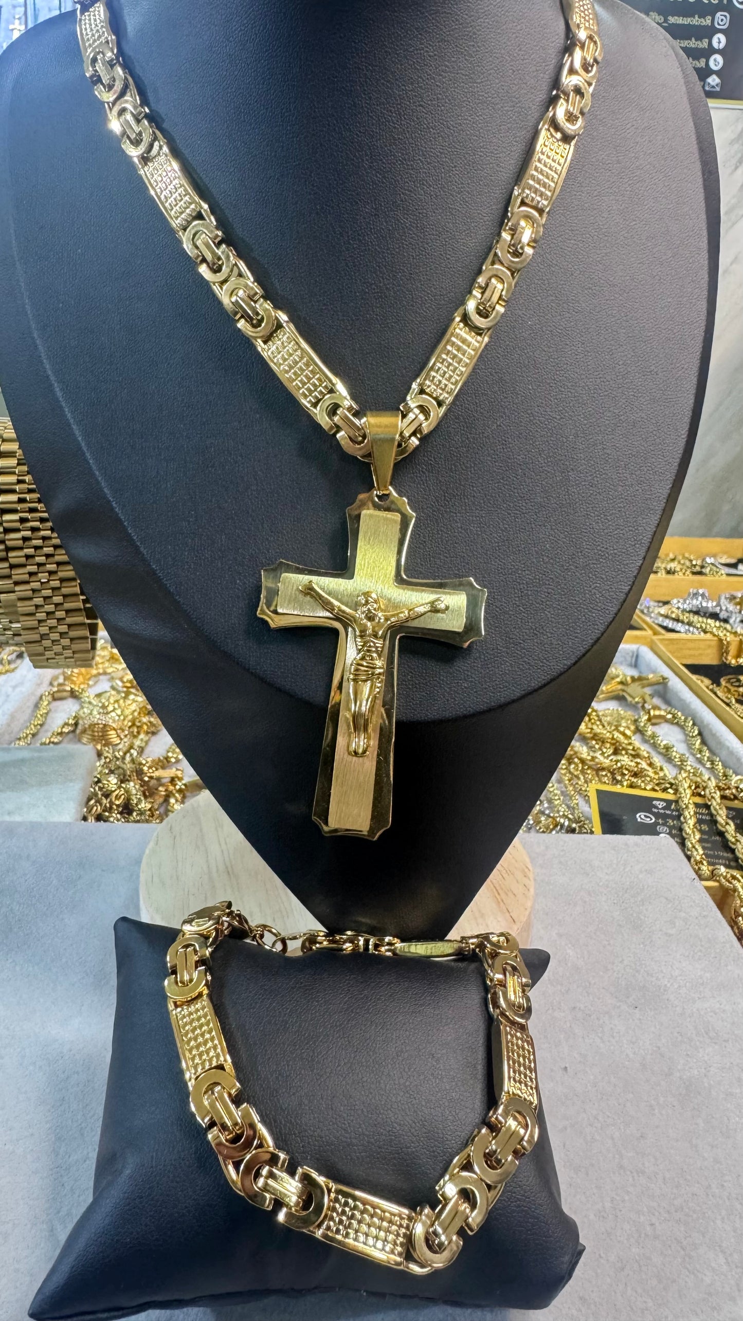 combo kit croce Acciaio oro*181