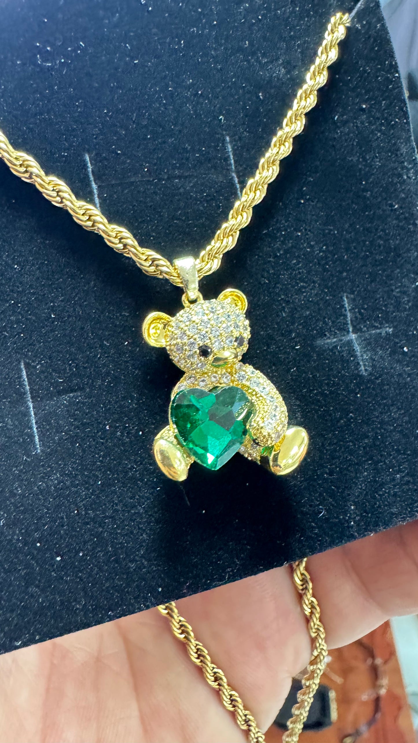 Collana con teddy oro acciaio *69