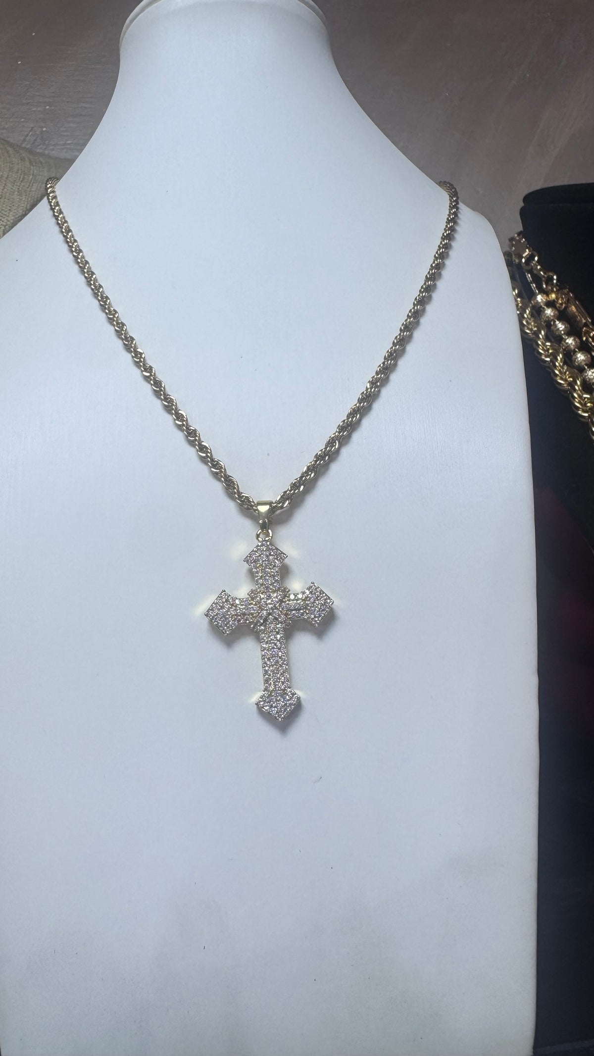 Collanina con croce geolier acciaio *5655