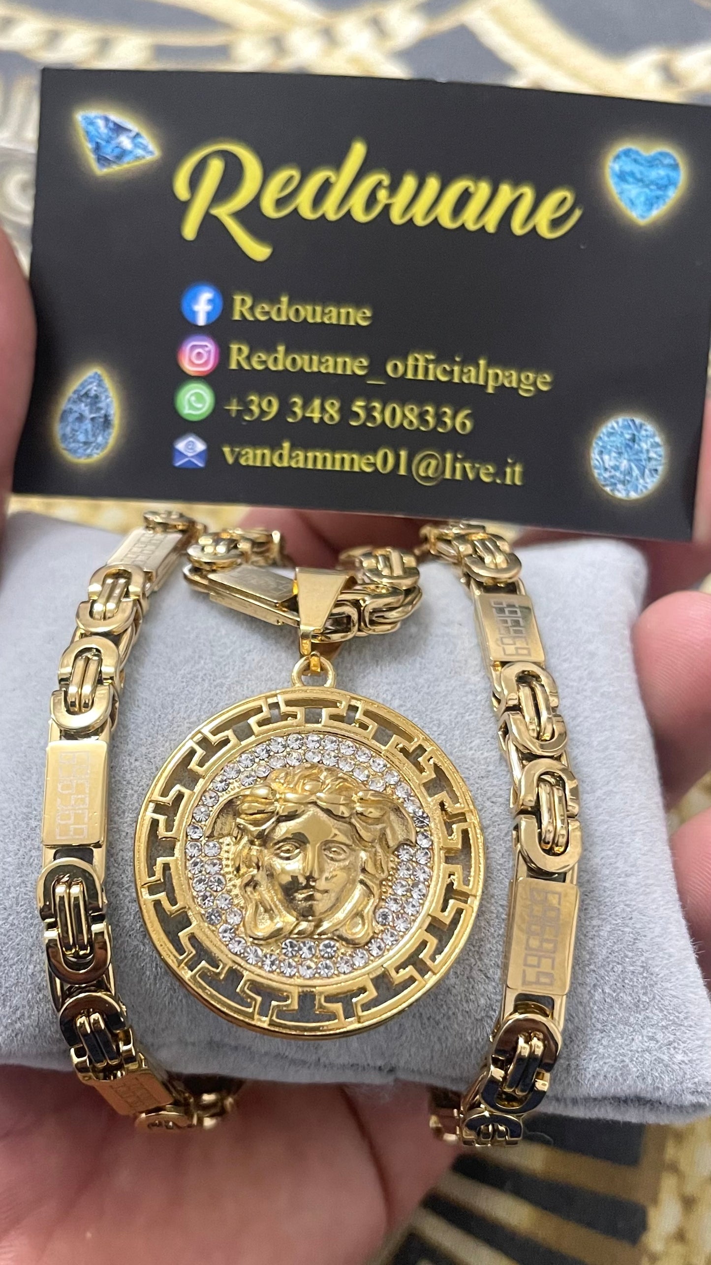 Combo kit acciaio oro medusa *30