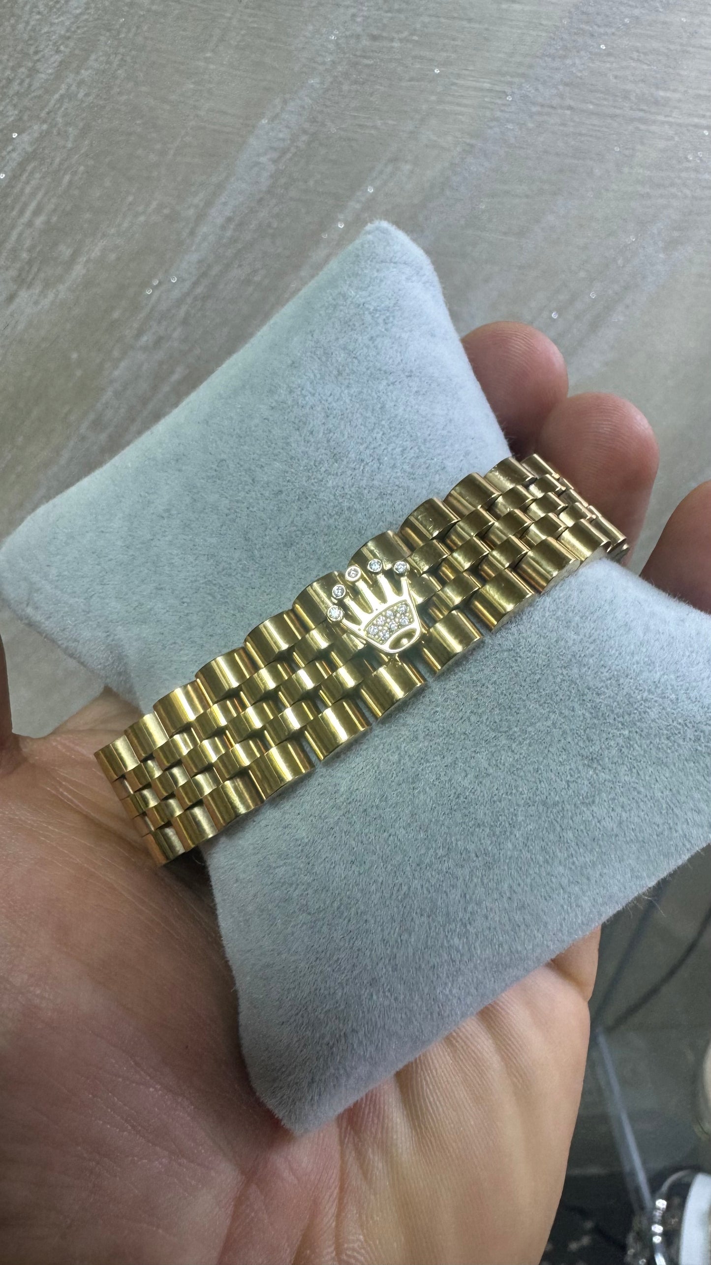 Bracciale giubileo con corona acciaio *38