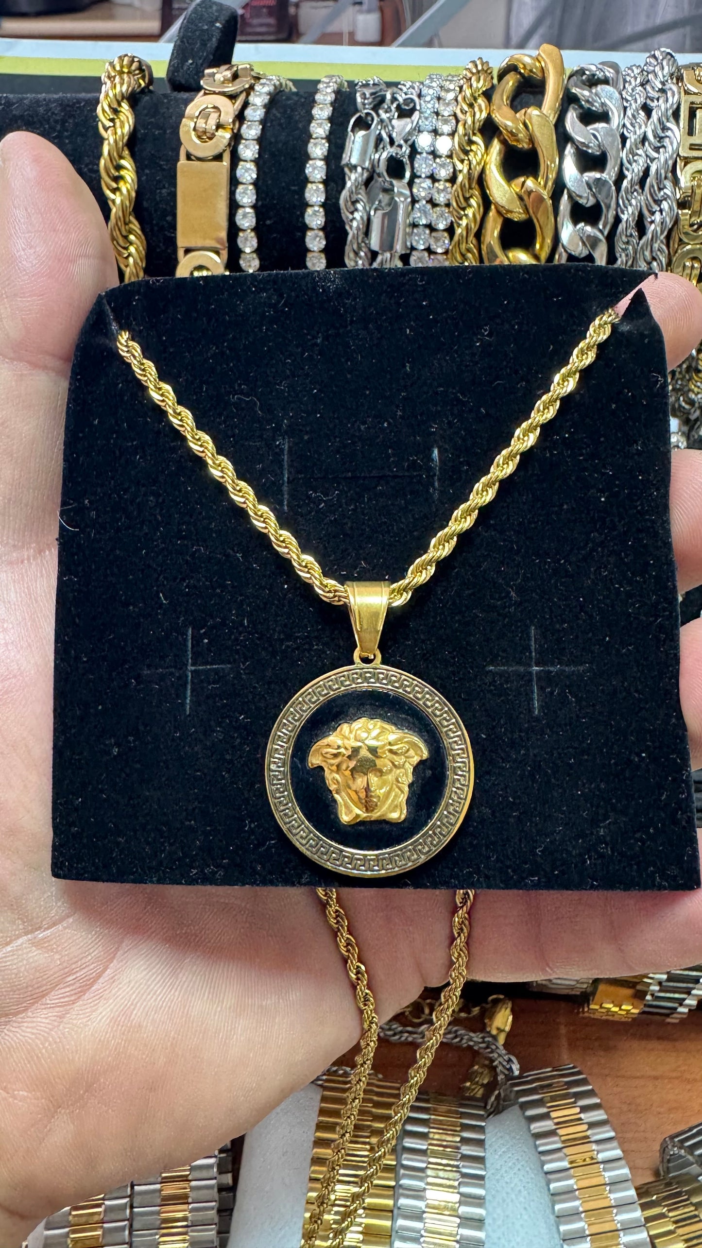 Combo kit acciaio medusa oro *100
