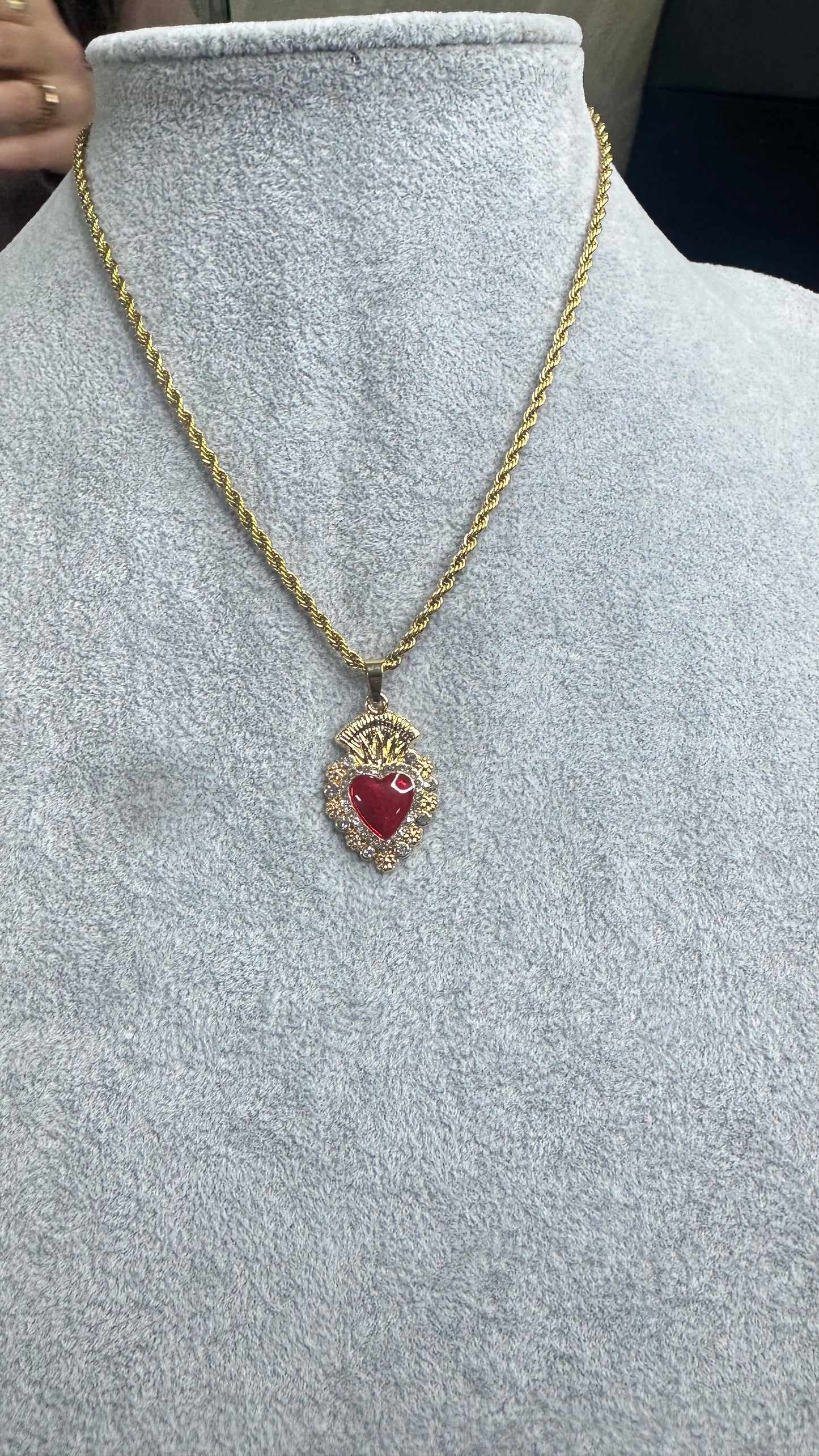 Collana girocollo cuore sacro*4