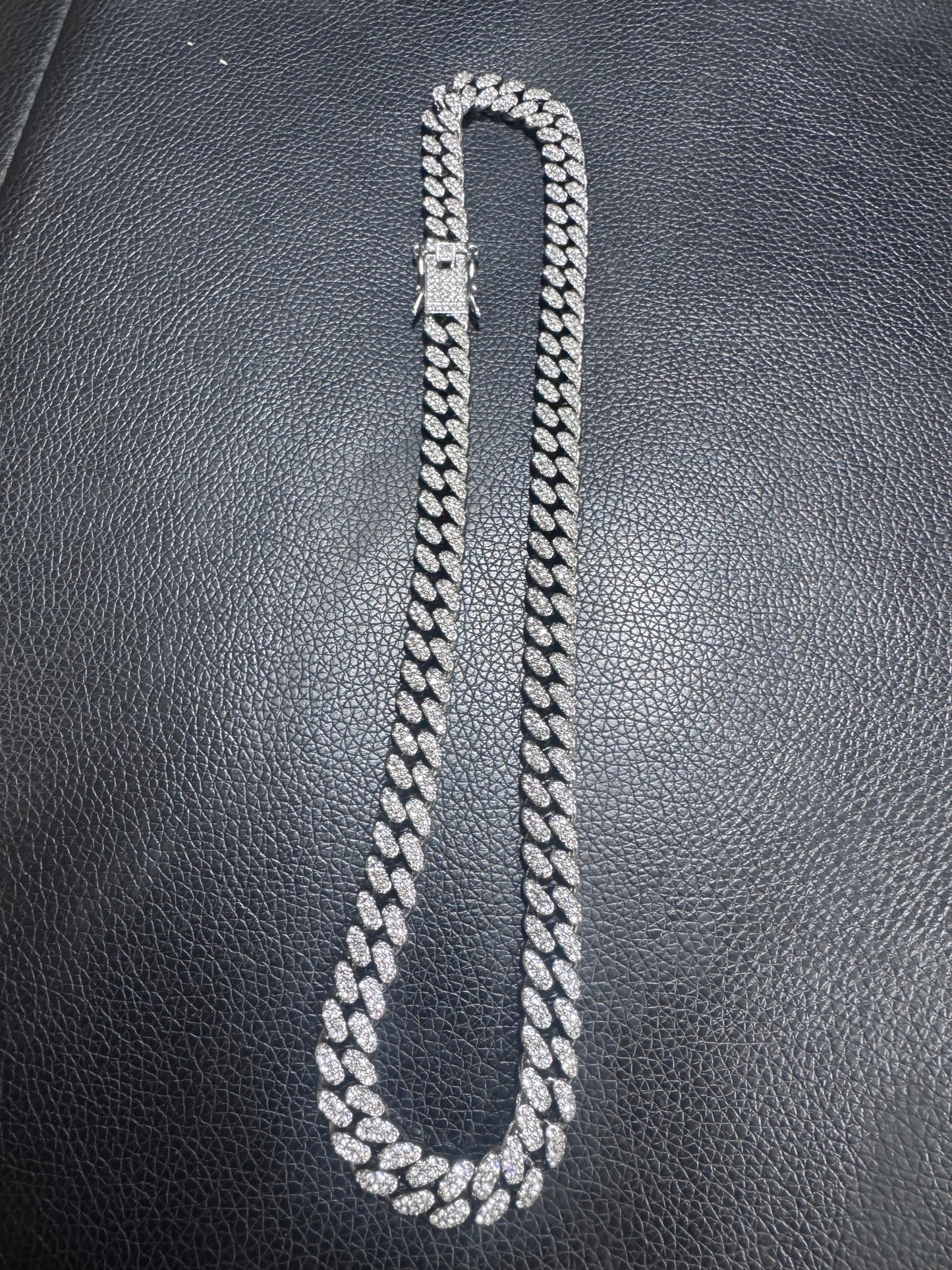 Collana cubana colore argento *3443