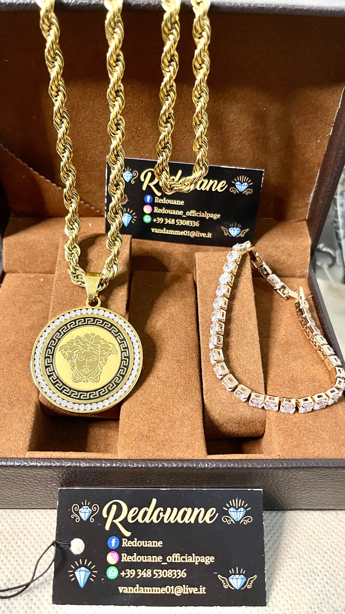 Combo kit acciaio medusa oro *82