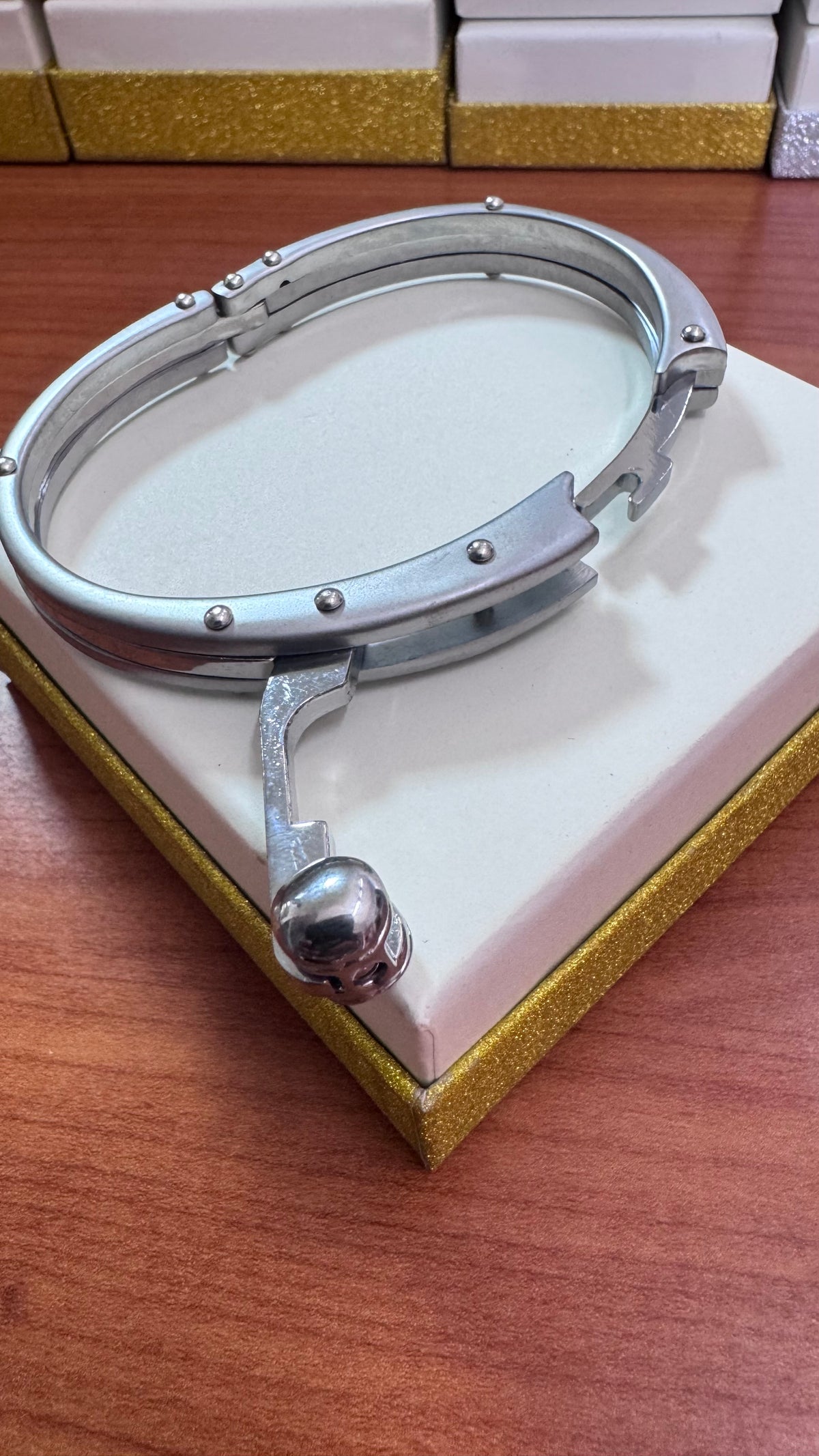 Bracciale manetta acciaio argento *5999