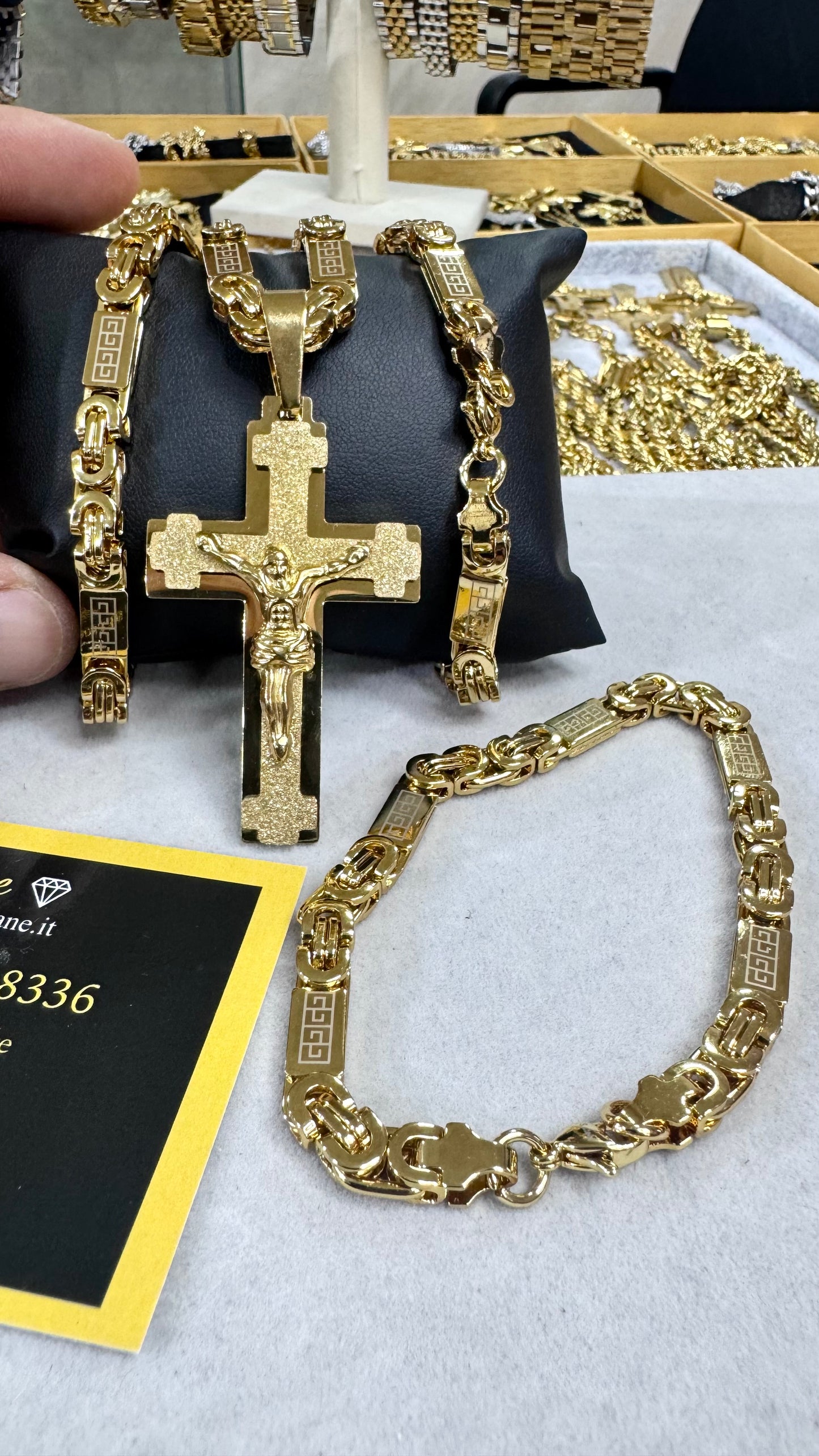 combo kit croce Acciaio oro*173
