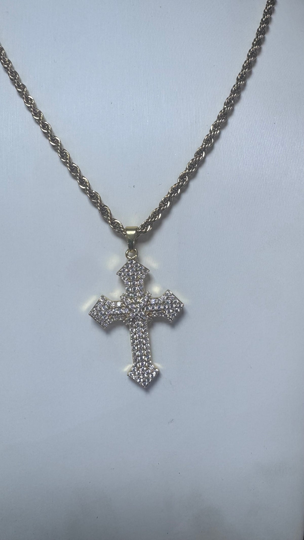 Collanina con croce geolier acciaio *5655