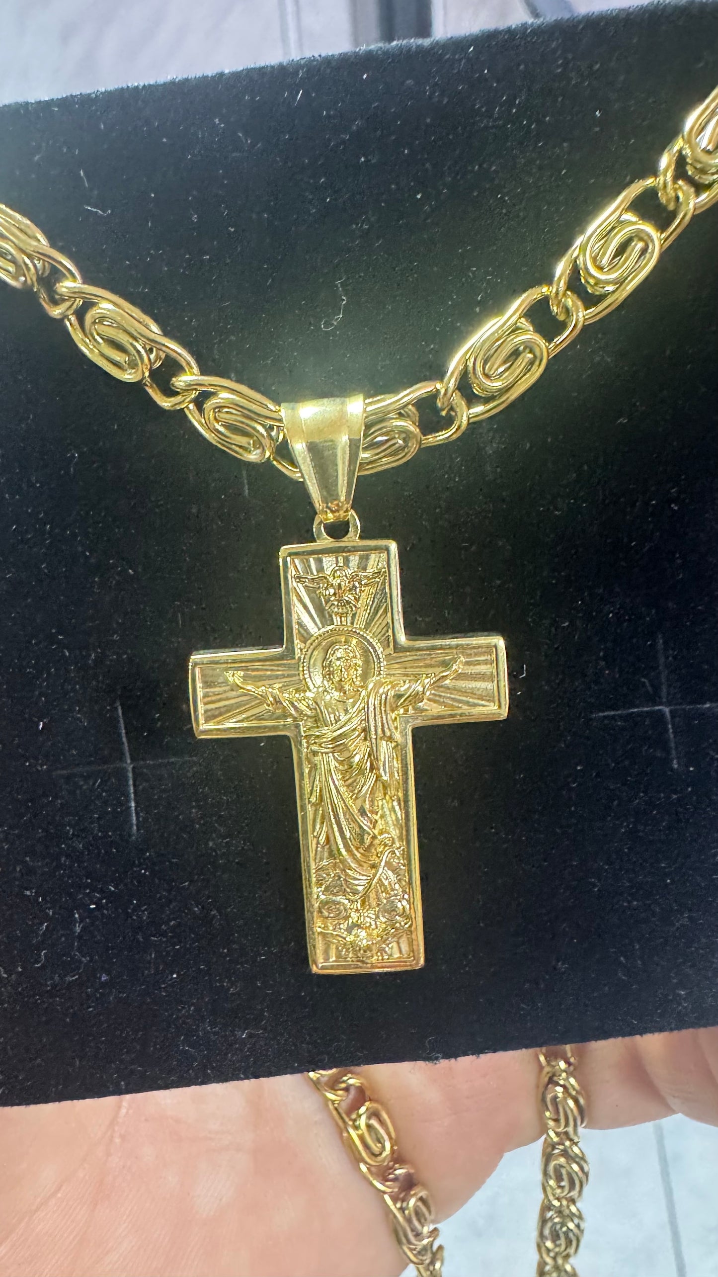 Combo kit croce acciaio oro *142