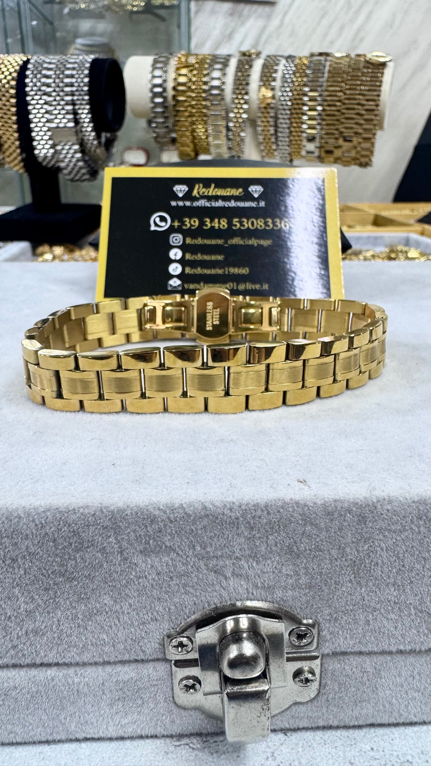 Bracciale modello president acciaio oro *62