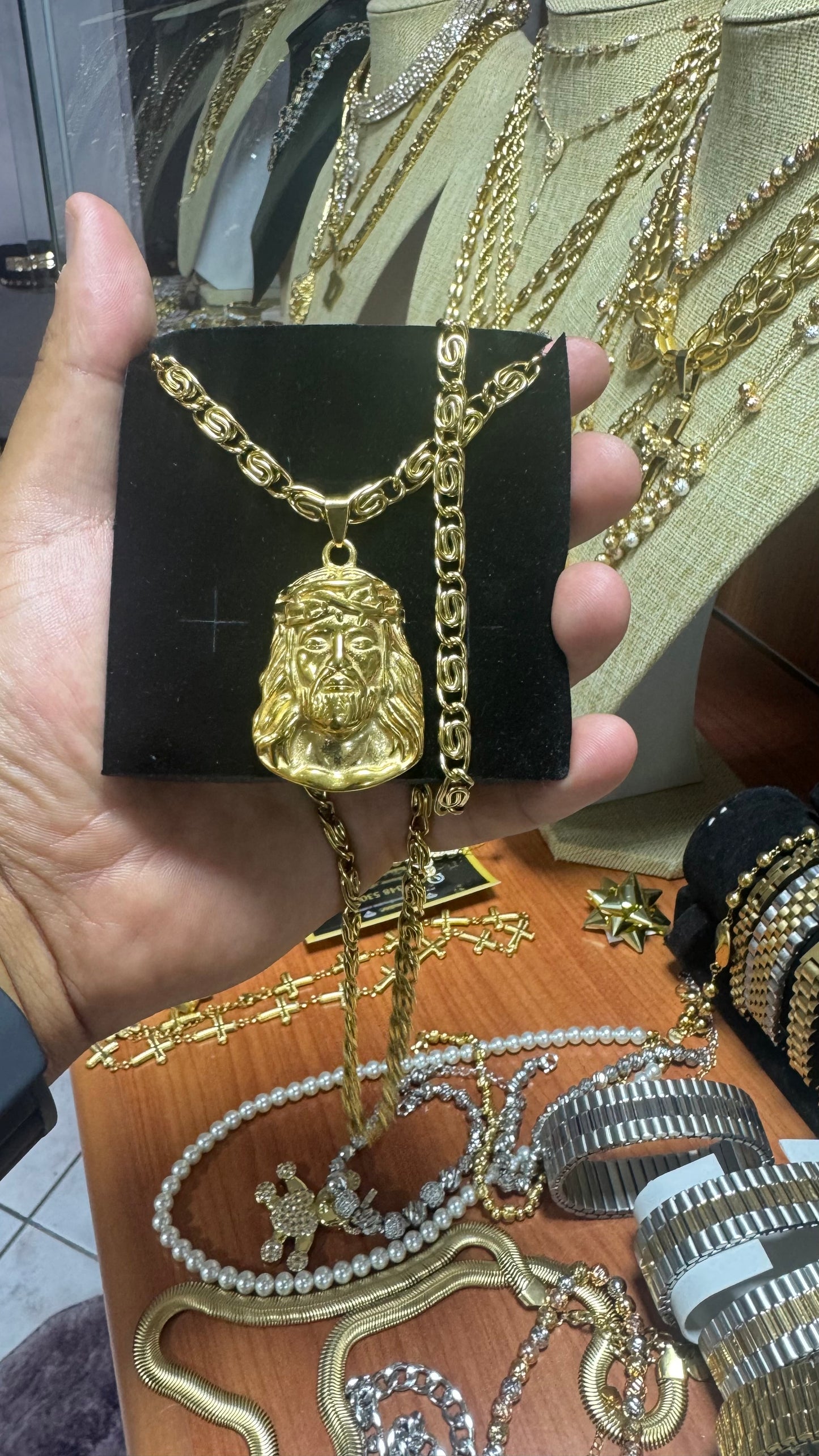 Combo kit Gesù acciaio oro *130