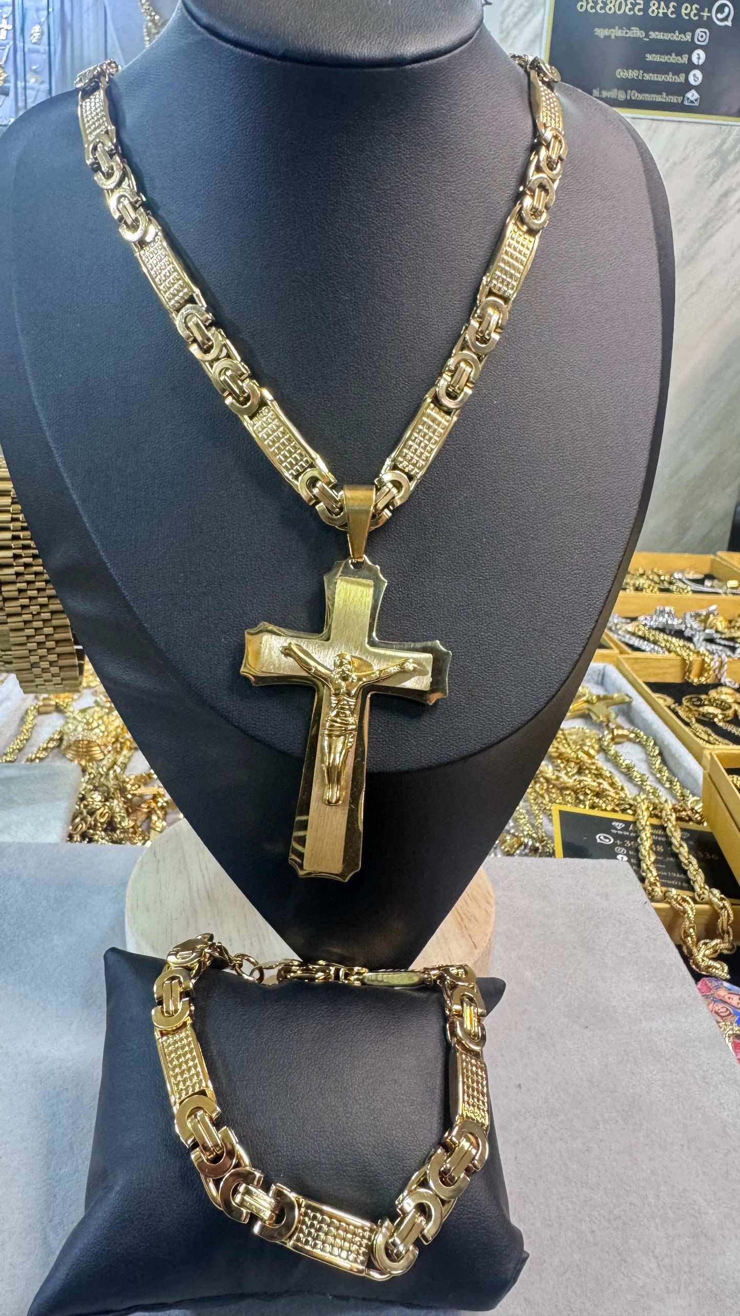 combo kit croce Acciaio oro*181