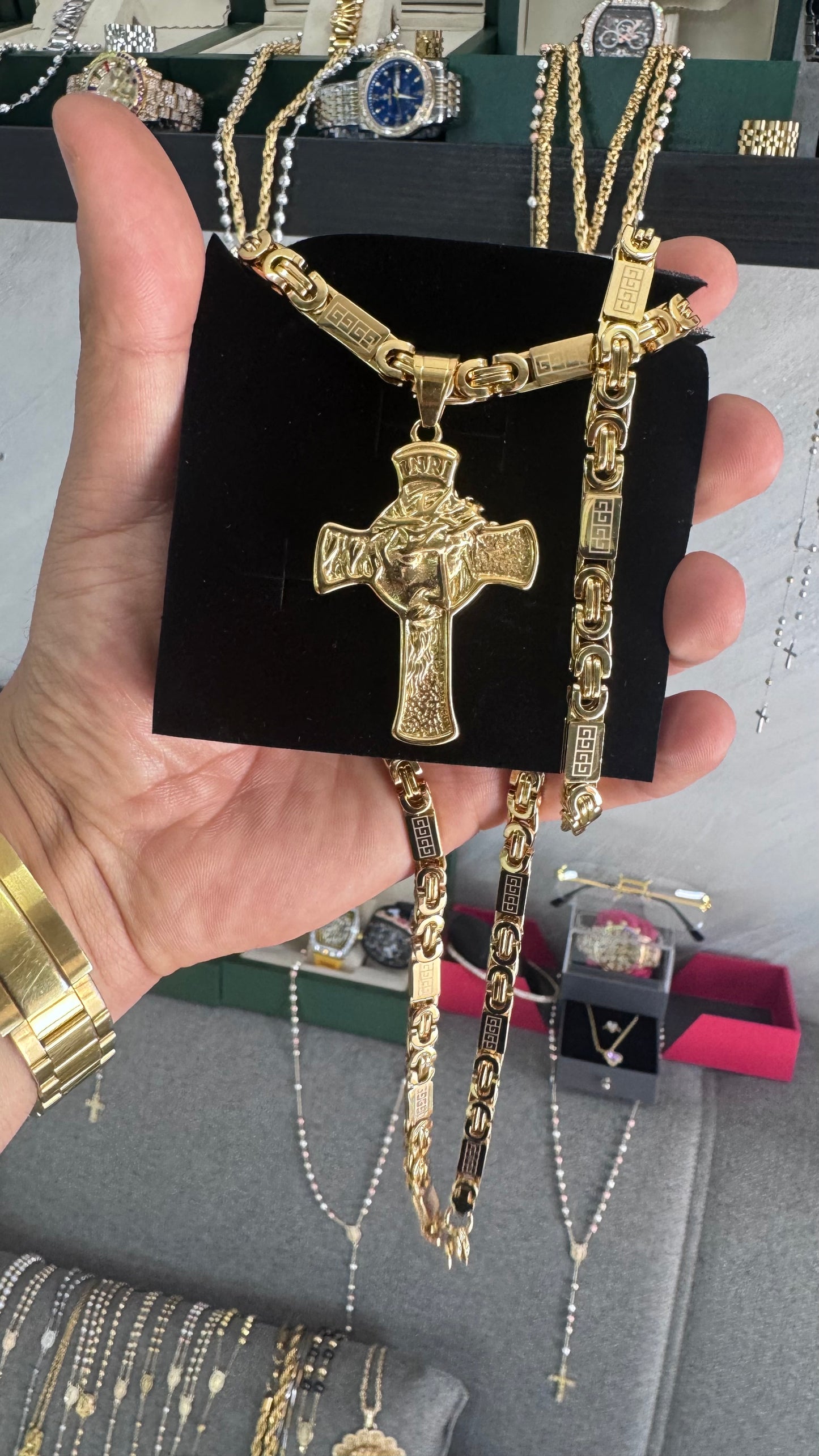 Combo Kit croce acciaio oro *205