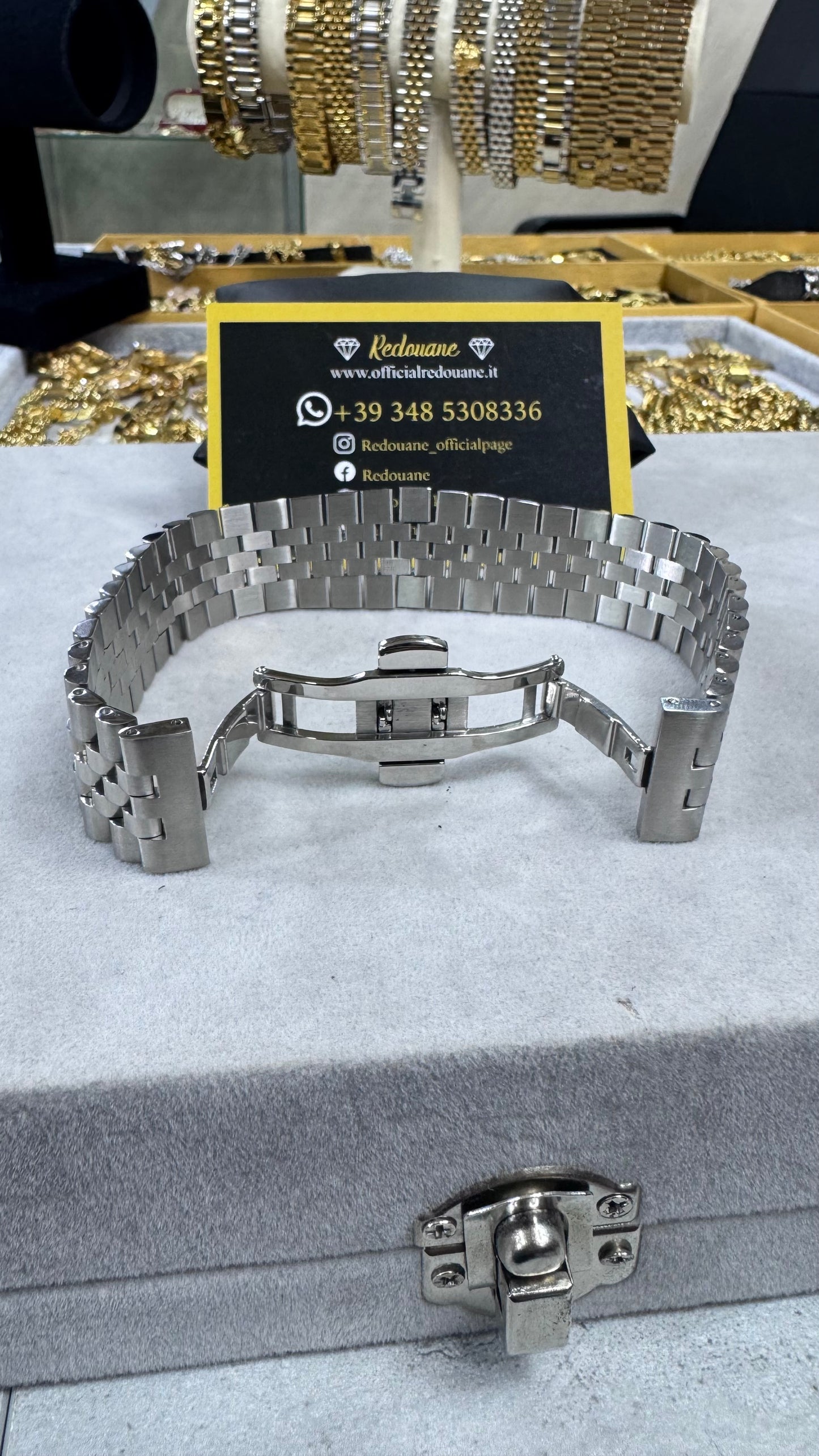 Bracciale modello giubileo acciaio argento *58