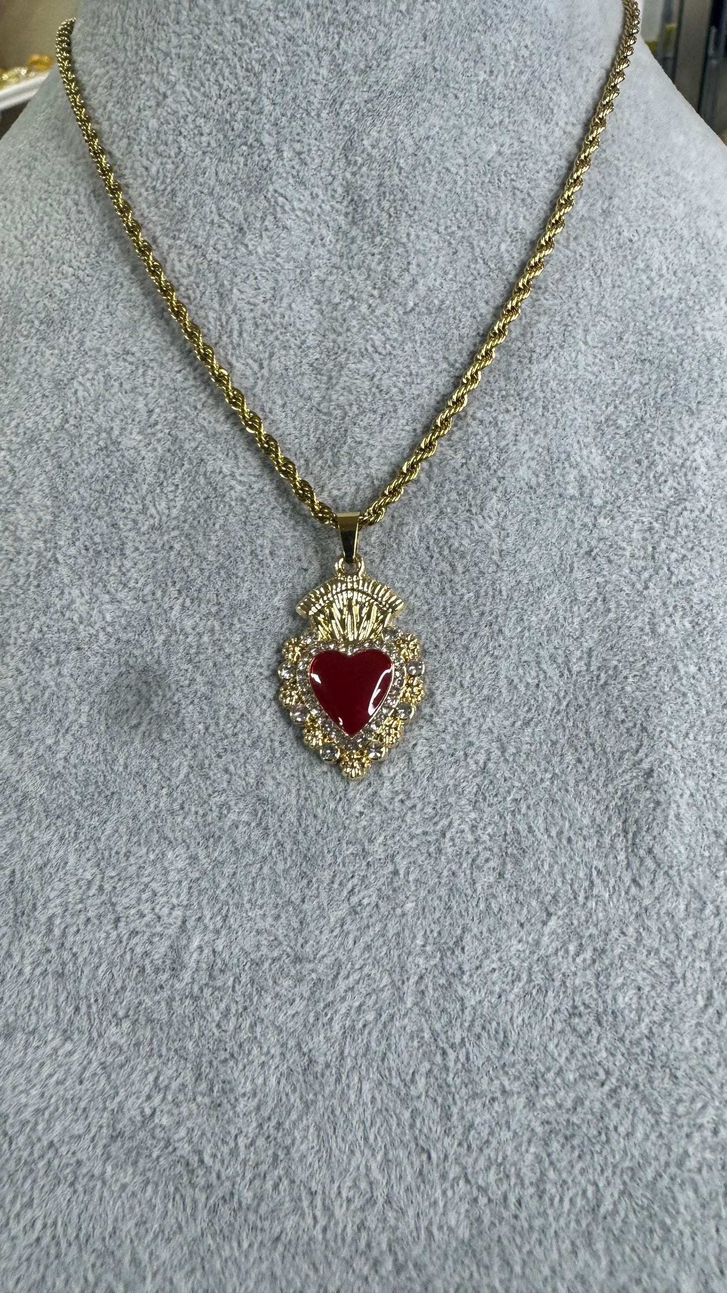 Collana girocollo cuore sacro*4