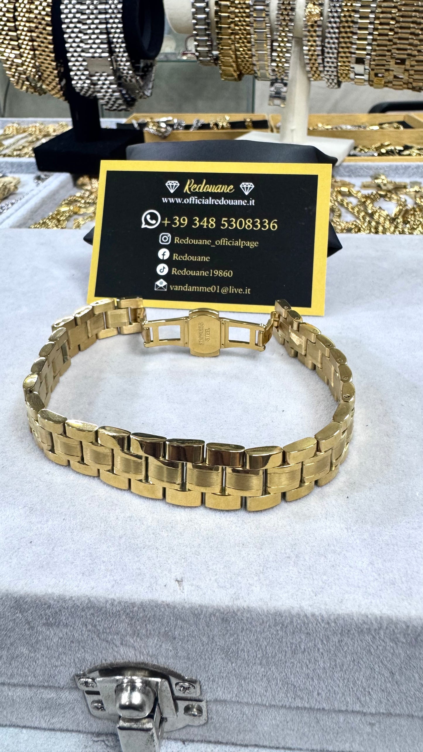Bracciale modello president acciaio oro *62