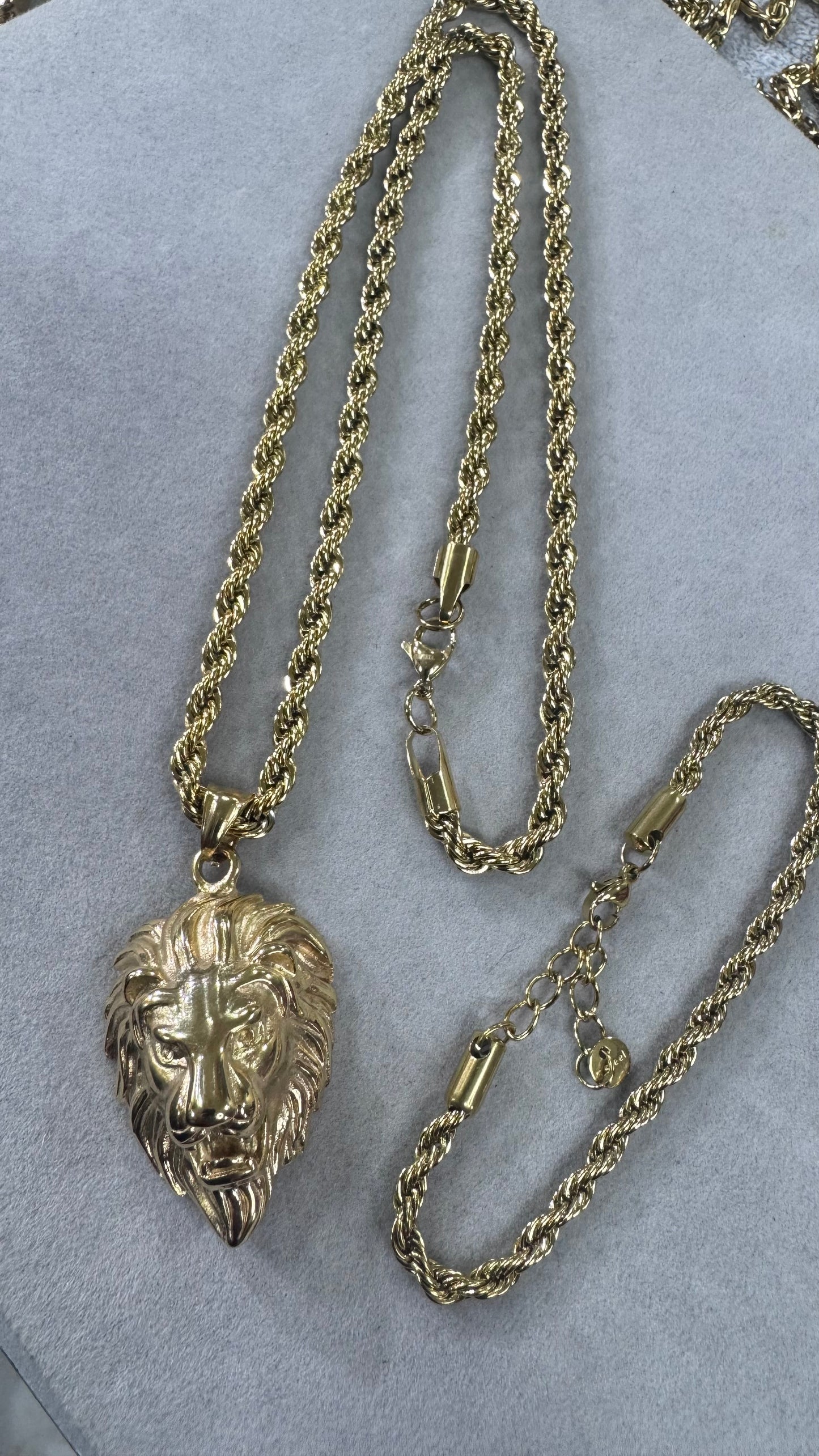combo kit testa di Leon Acciaio oro*194