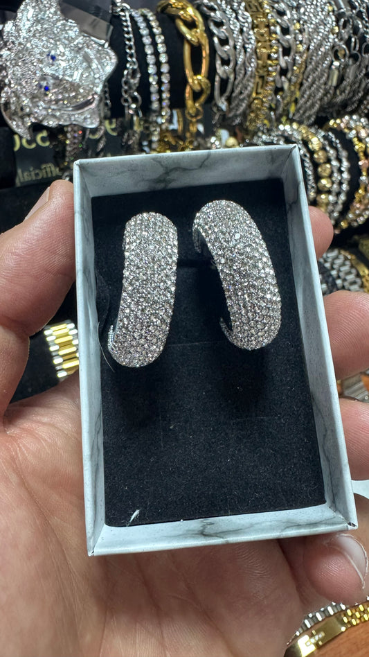 Orecchini Diamond argento acciaio *36