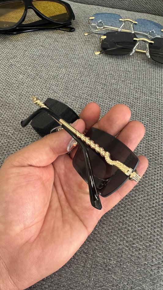 Occhiali nero oro unisex *19