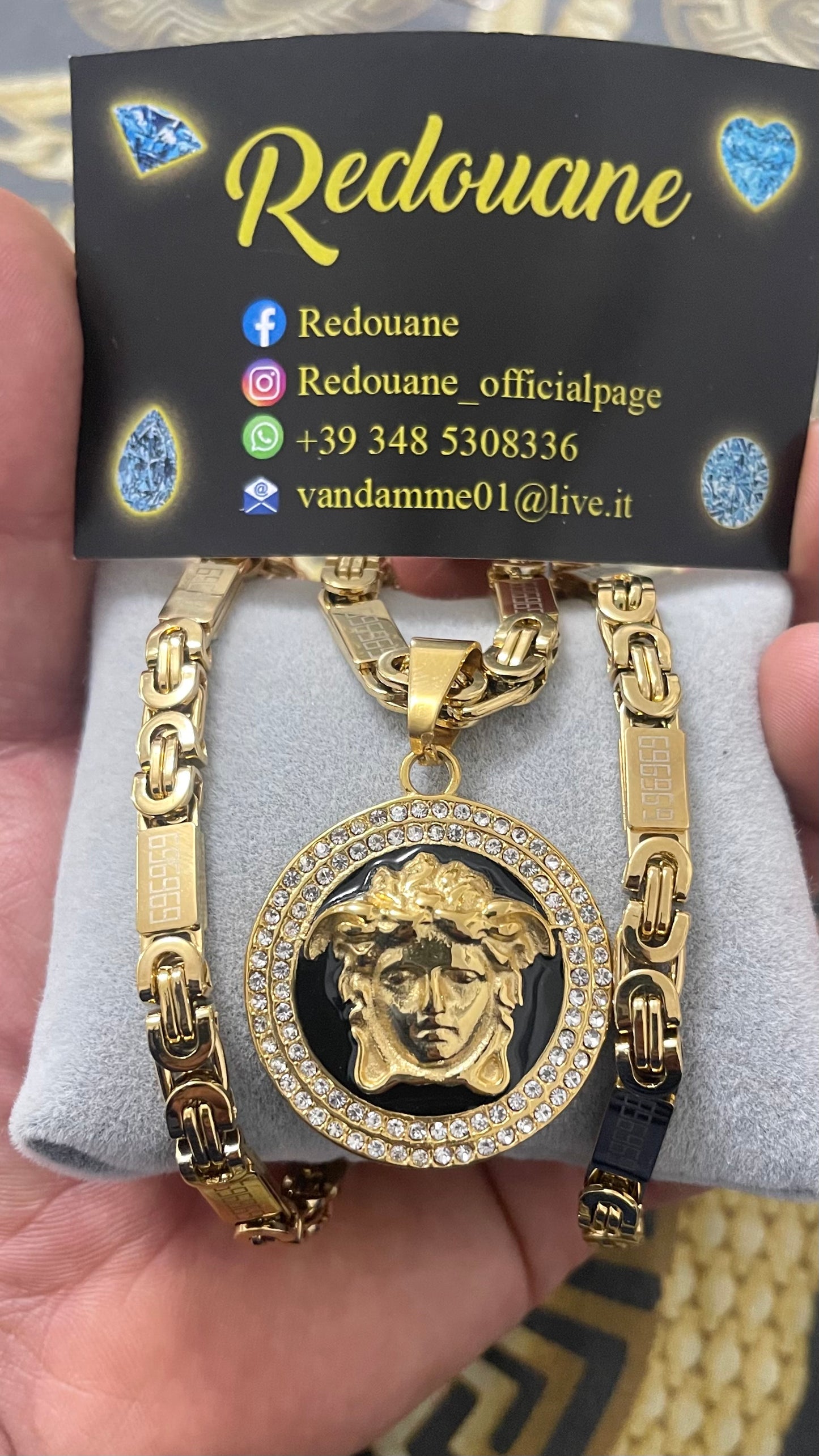 Combo kit acciaio oro medusa *30