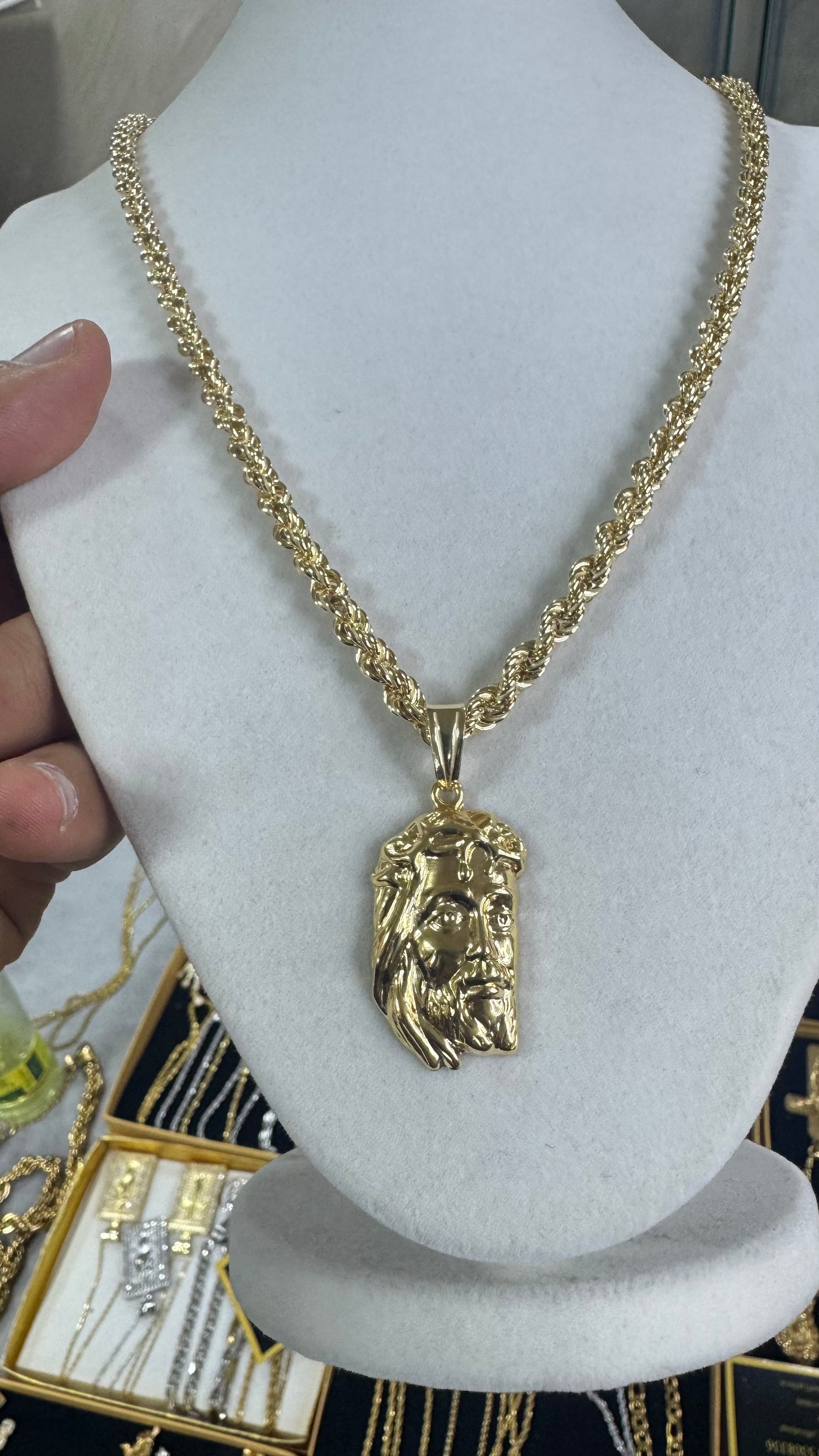 Collana con Gesù Argento 925 * 625