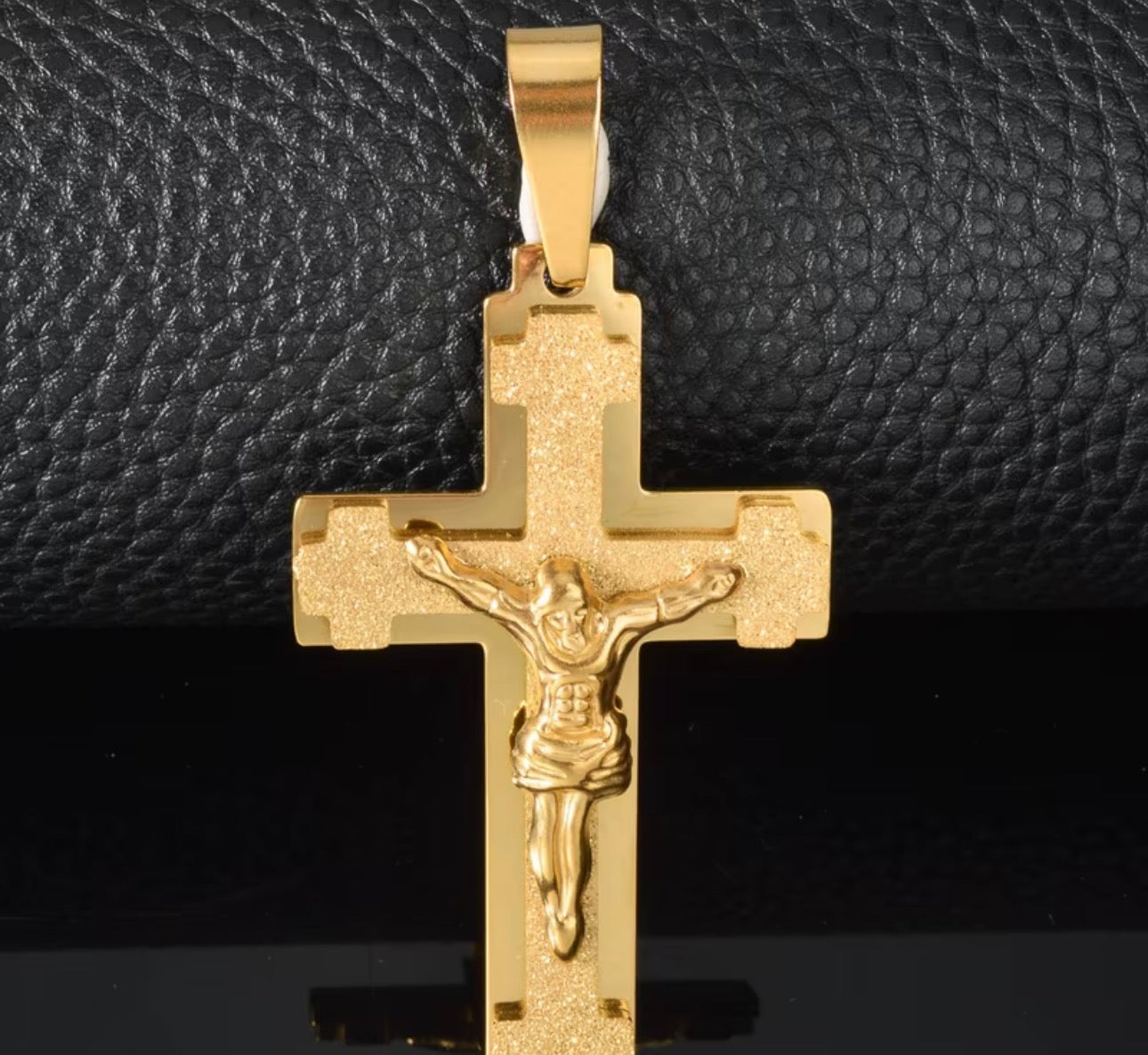Pendente croce satinata acciaio * 601