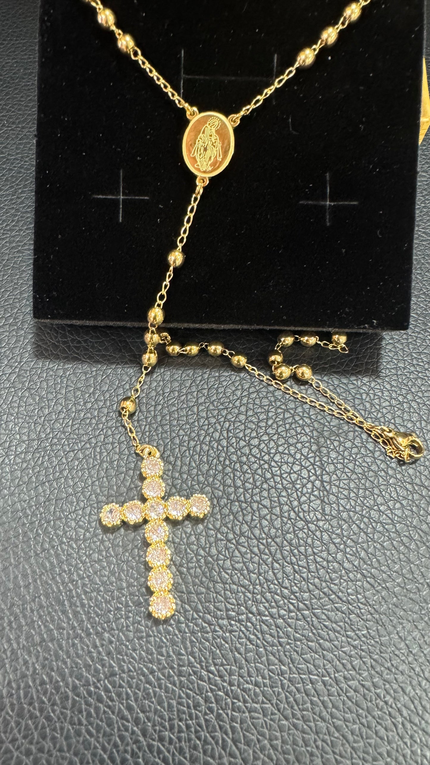 Rosario acciaio oro poccolo*26