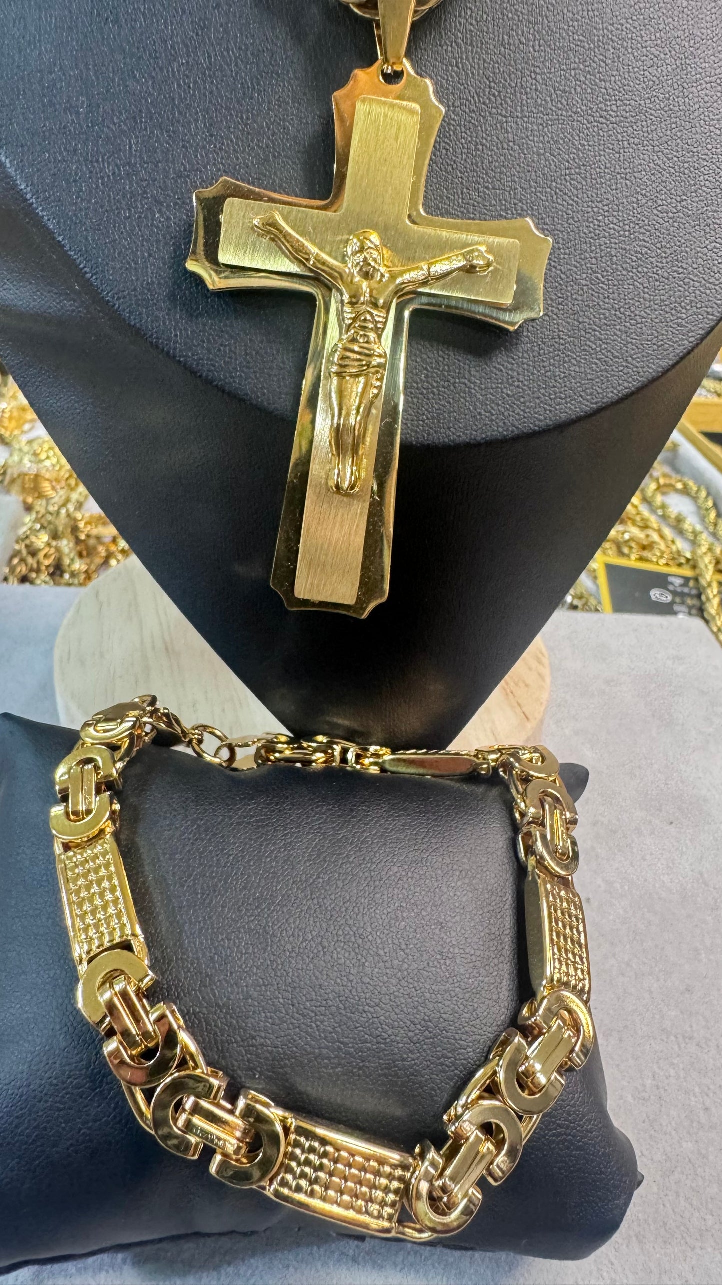 combo kit croce Acciaio oro*181