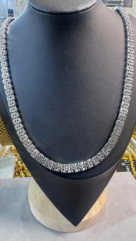 Collana maglia giubileo acciaio Argento *21
