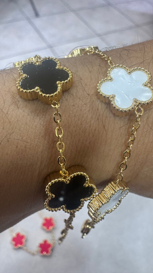 Bracciale quadrifoglio acciaio *70