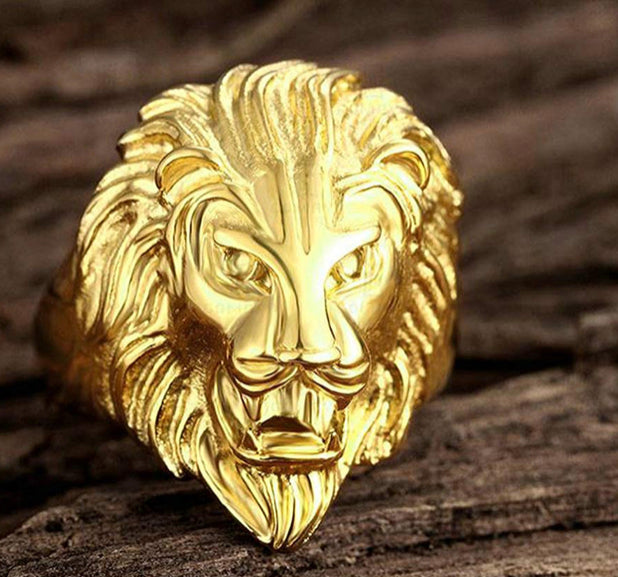 Anello leone acciaio *12