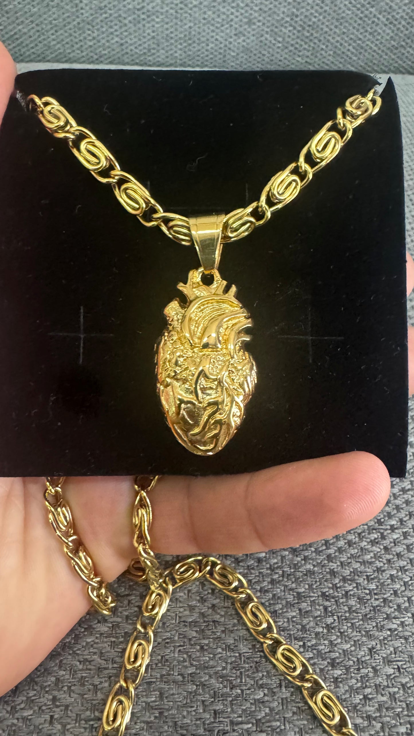 Combo kit cuore acciaio oro *140