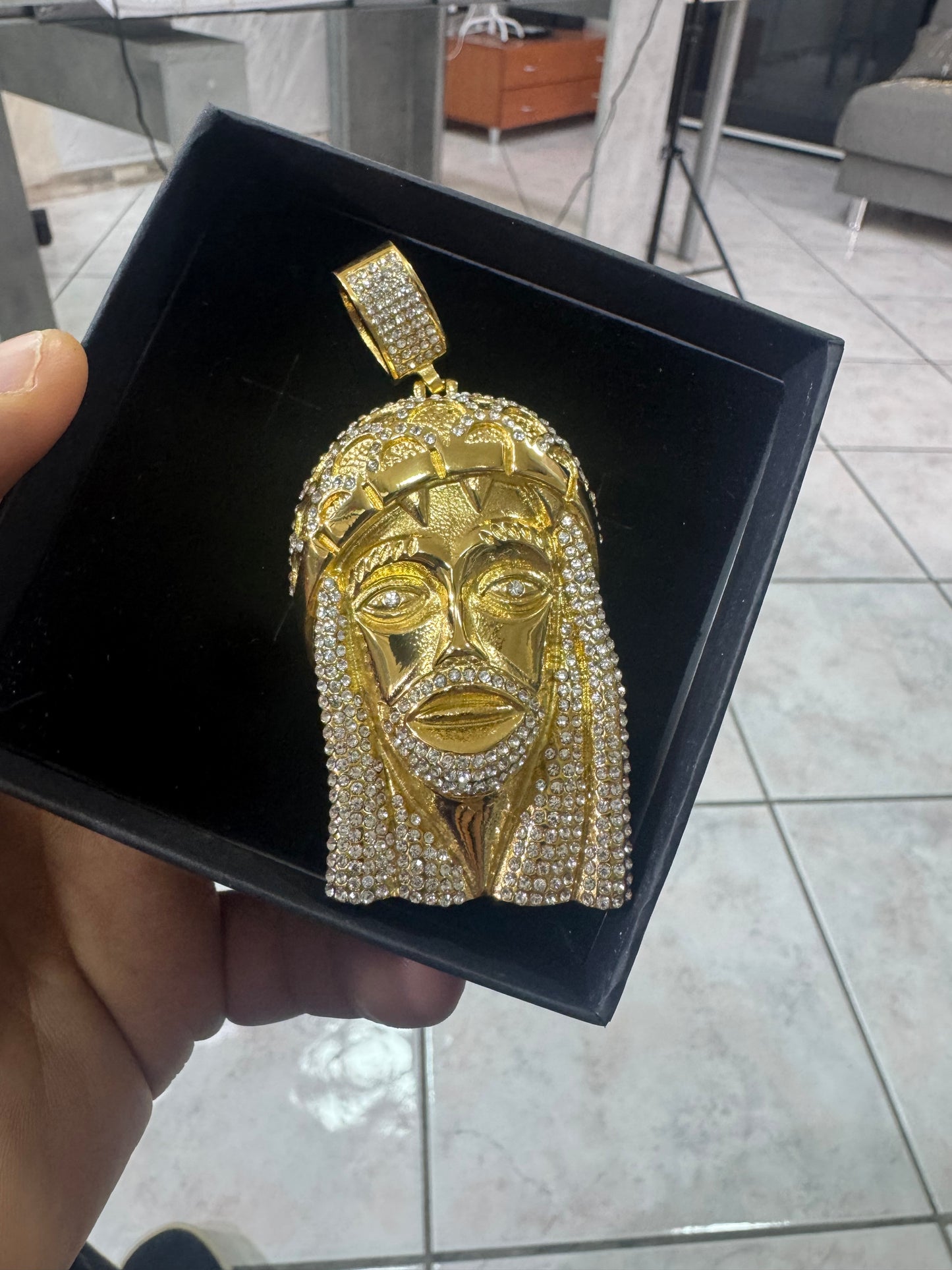 Ciondolo Gesù grande Acciaio *123