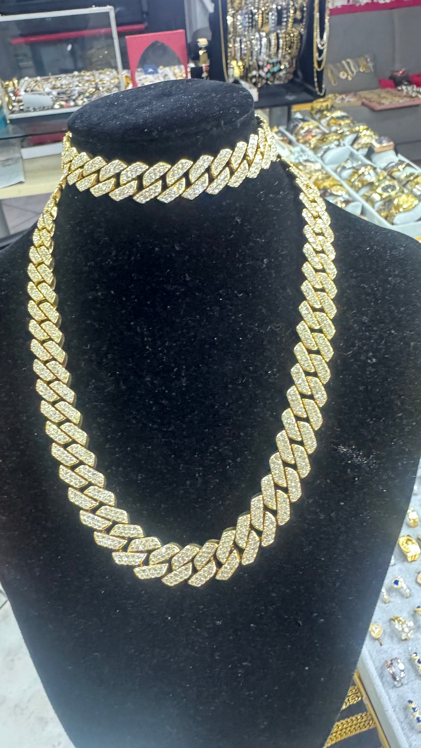 Combo kit CUBANO DIAMOND Acciaio oro *171