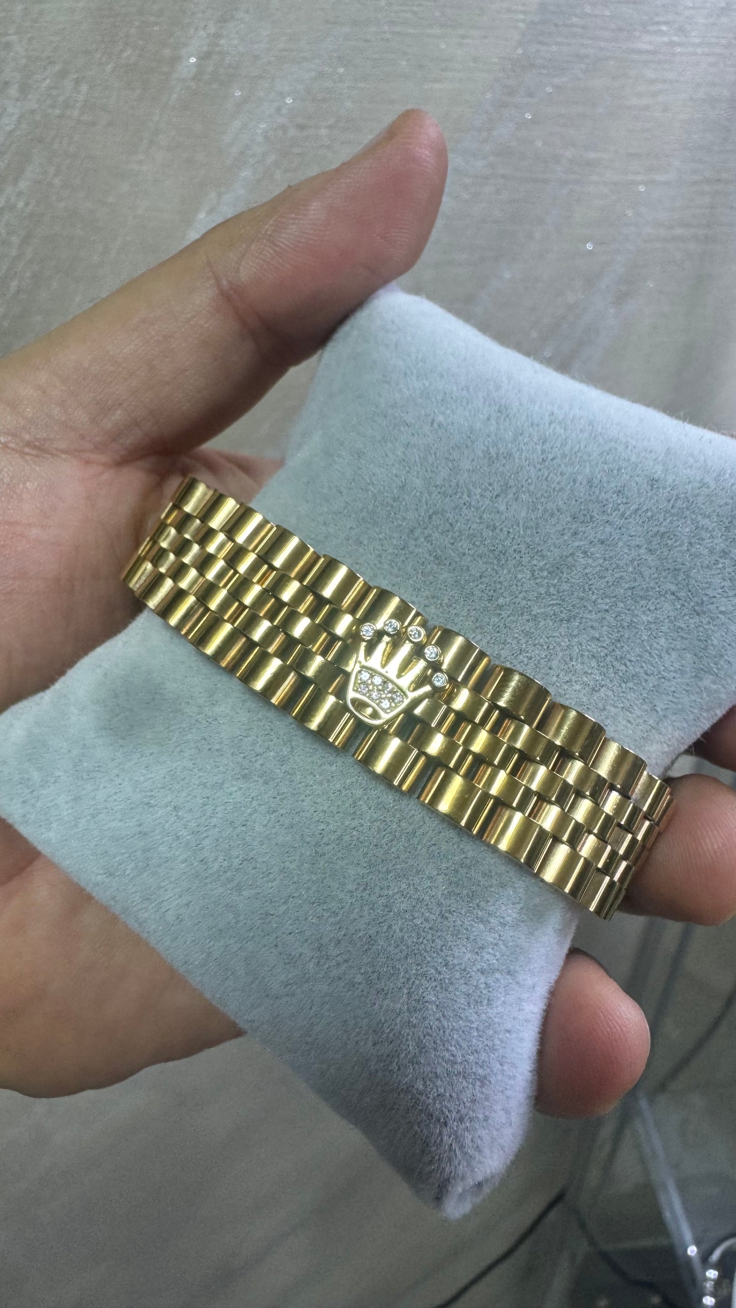 Bracciale giubileo con corona acciaio *38