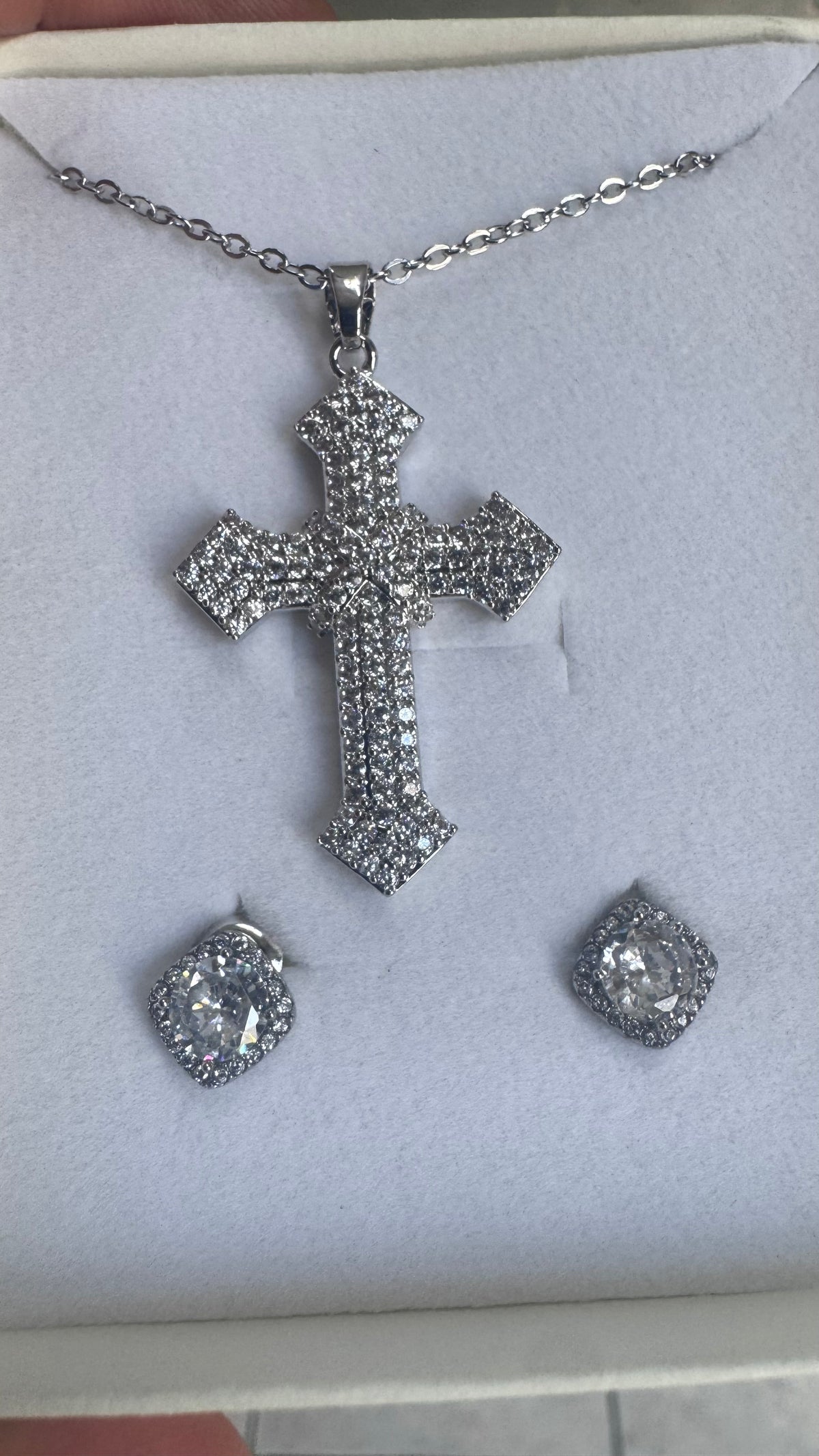 Orecchini Diamond Maradona acciaio più collana da Noi*56467