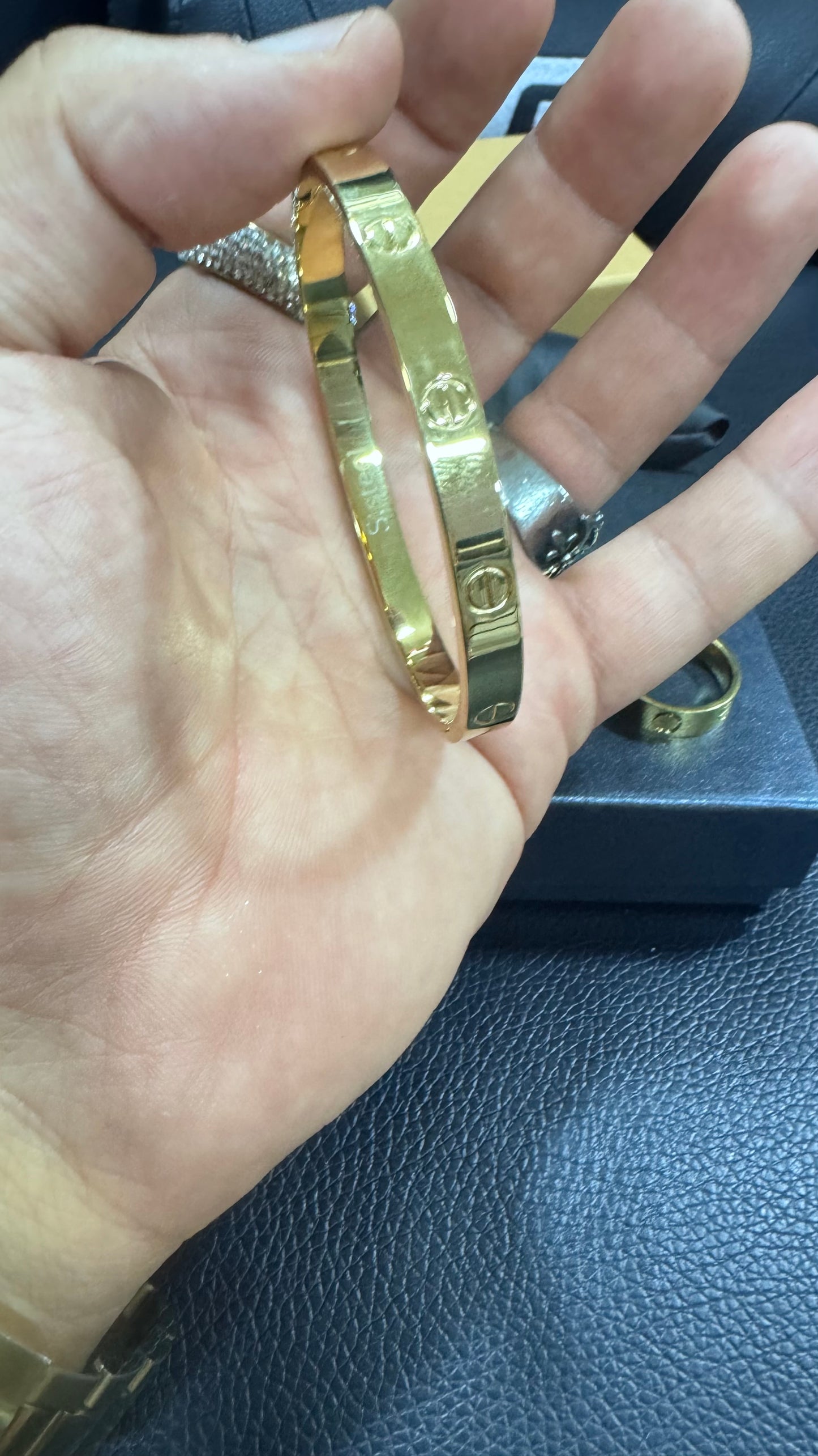 Bracciale Rigido acciaio oro *71