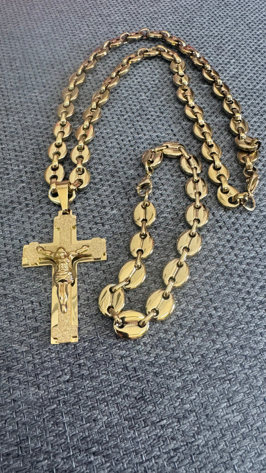 Combo kit croce acciaio oro *151